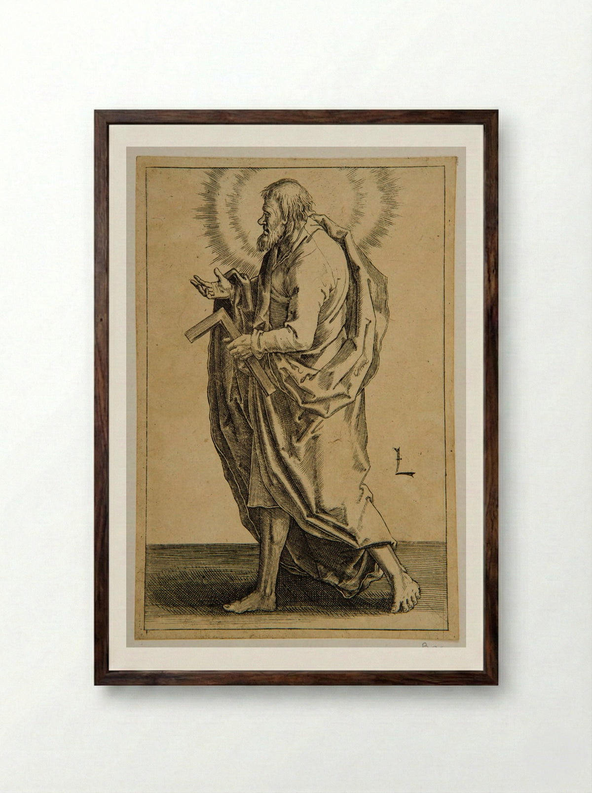 Saint James the Younger - Lucas van Leyden - Framed Print Dark Wood