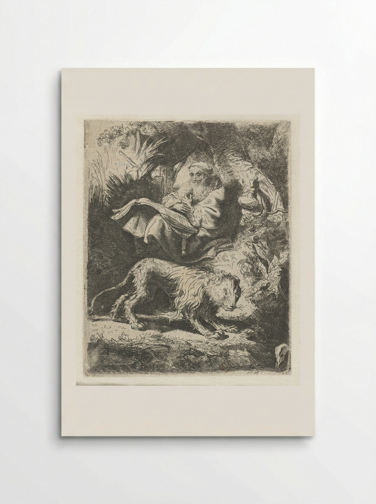 Saint Jerome Reading in the Wilderness - Joseph-Alexandre Le Campion - Poster