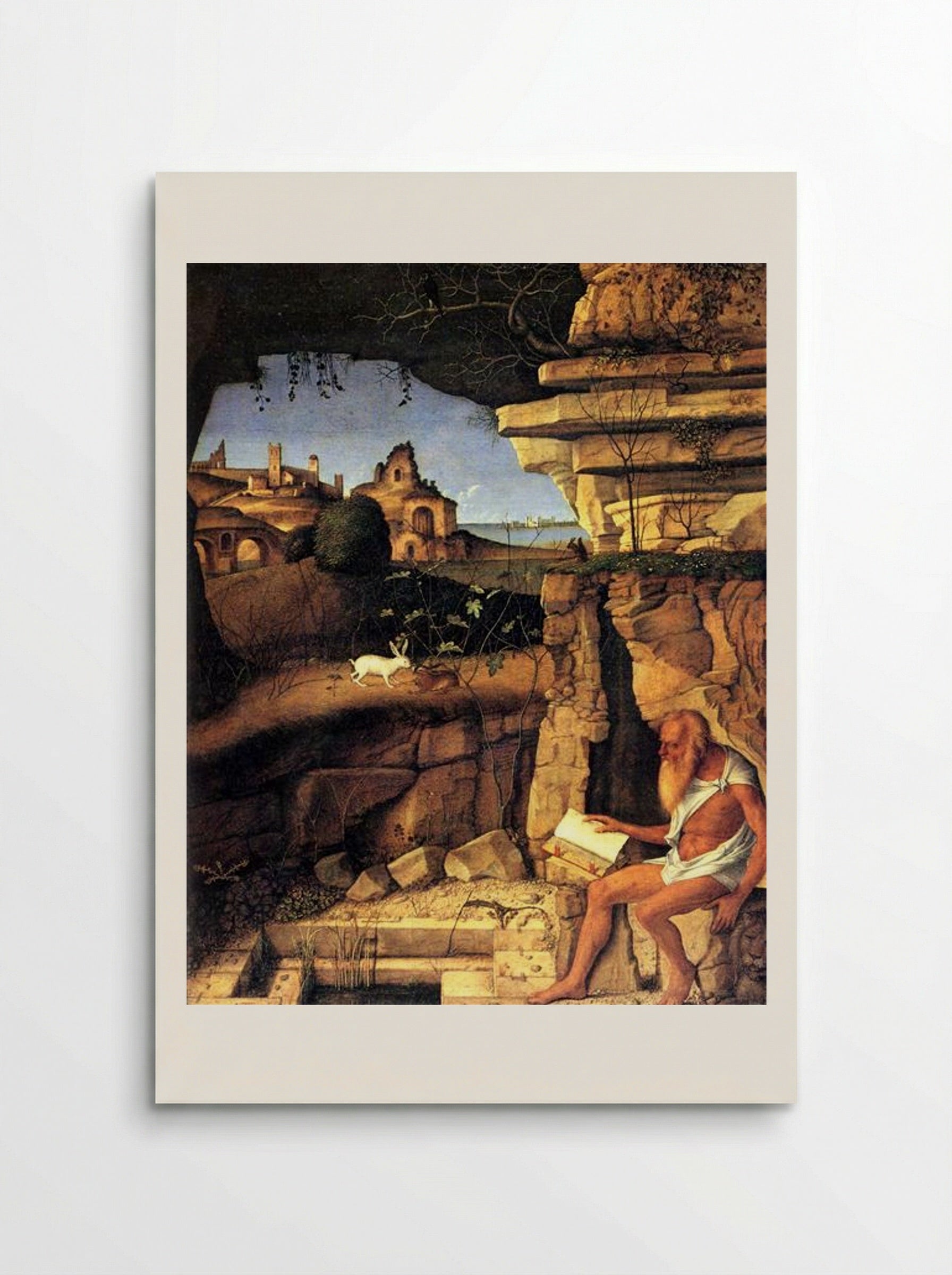 Saint Jerome Reading - Giovanni Bellini - Poster
