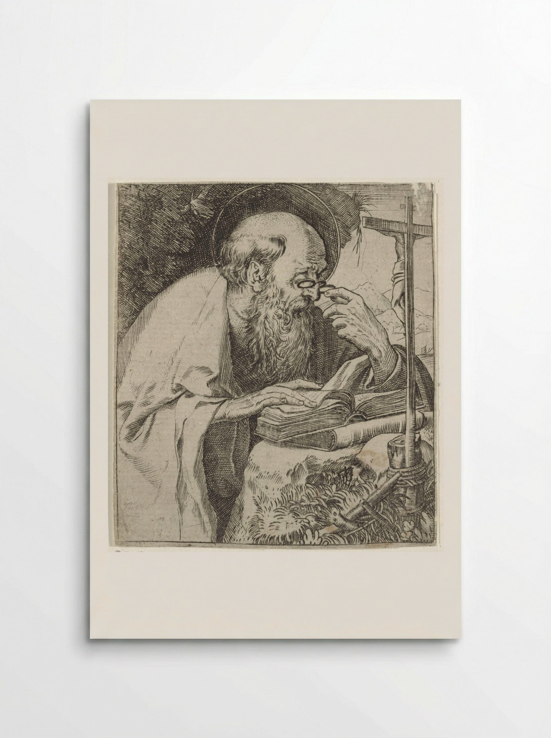 Saint Jerome Reading - Annibale Carracci - Poster