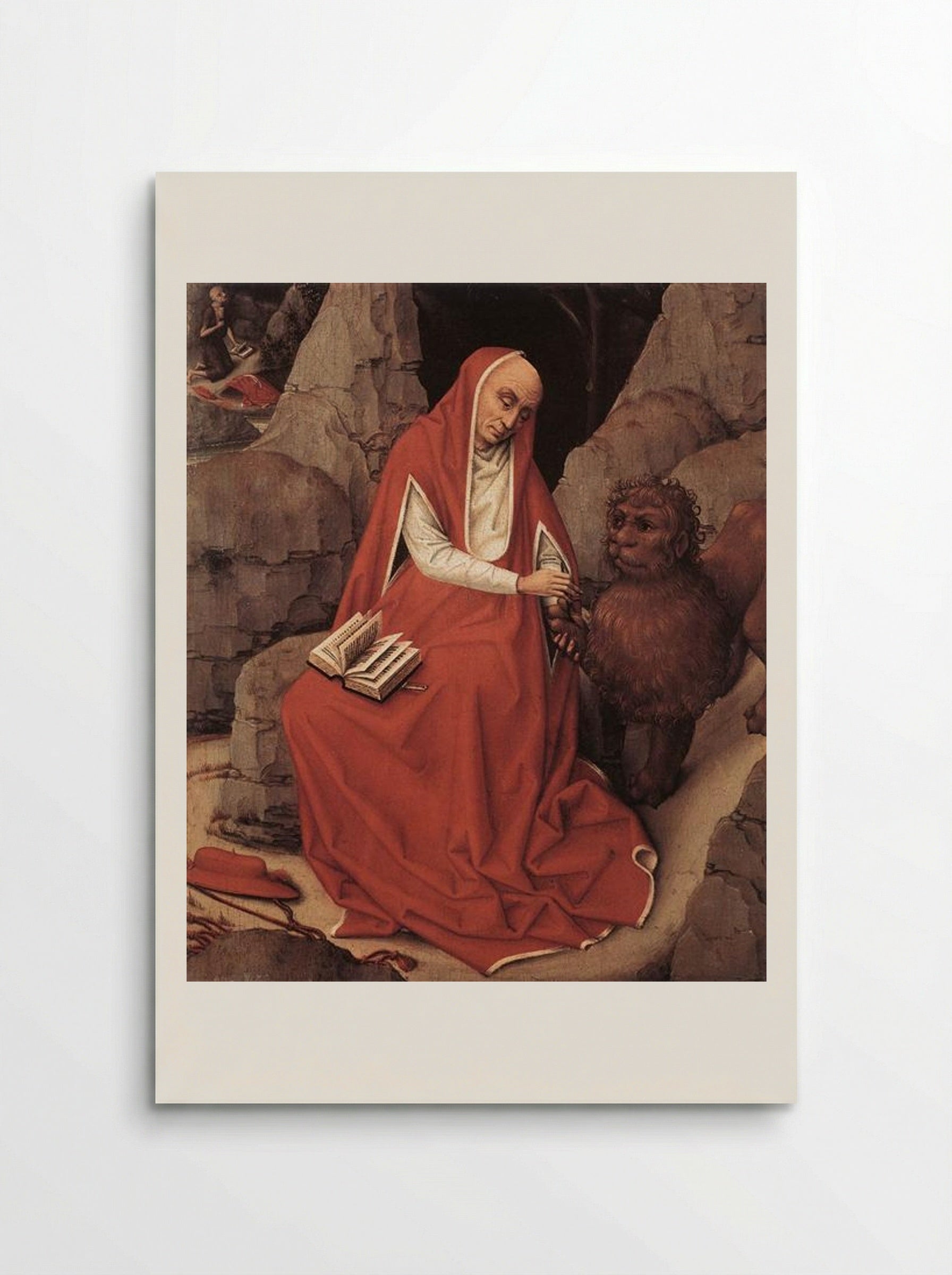Saint Jerome and the Lion - Rogier van der Weyden - Poster