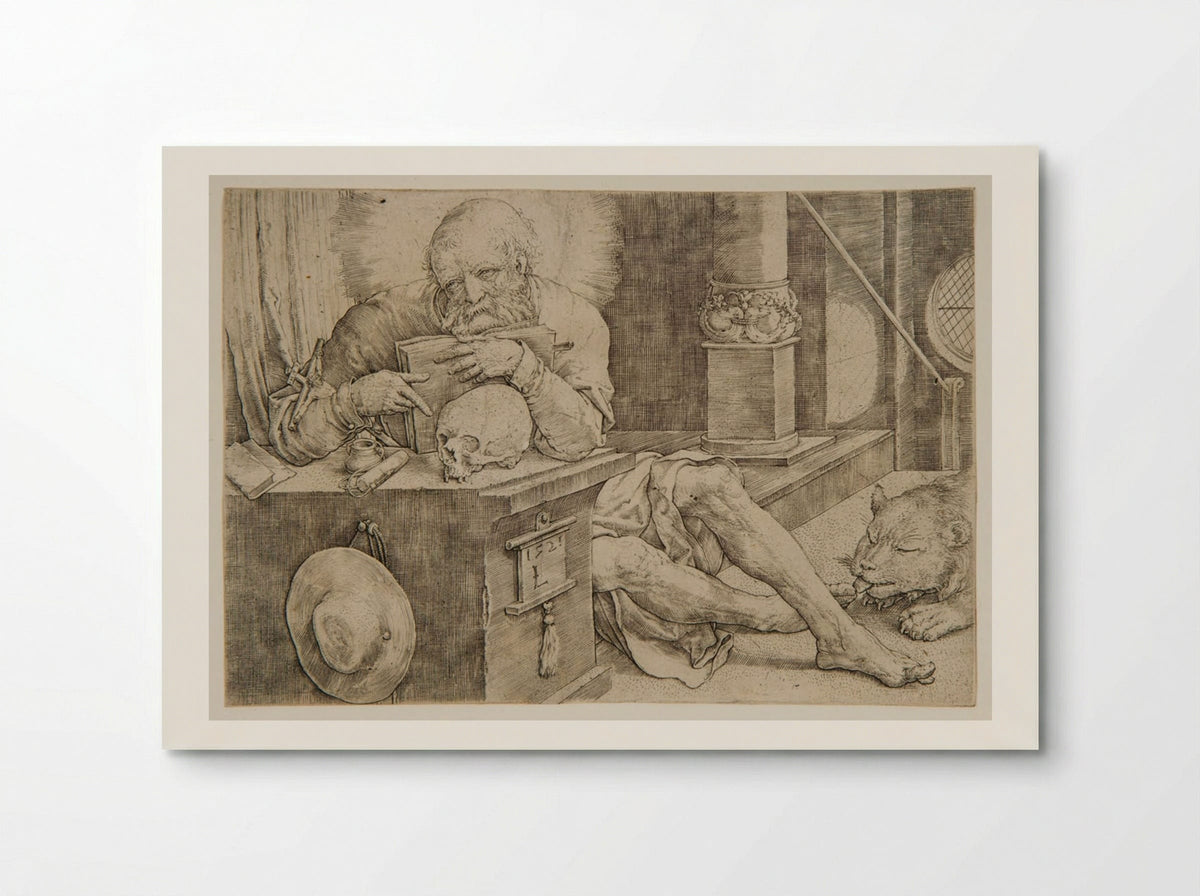 Saint Jerome in His Chamber - Lucas van Leyden - Poster