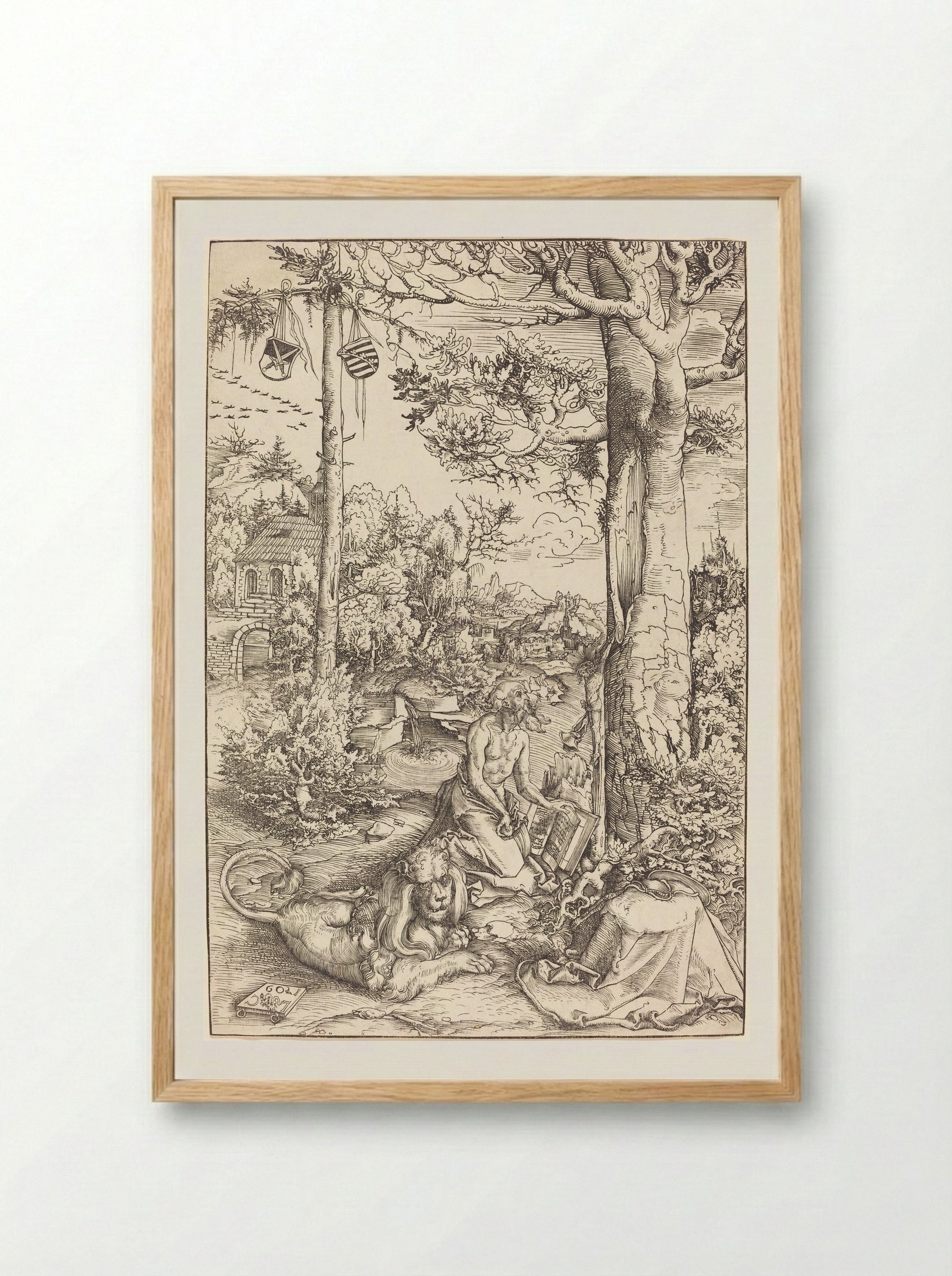 Saint Jerome in Penitence - Lucas Cranach the Elder - Framed Print Wood