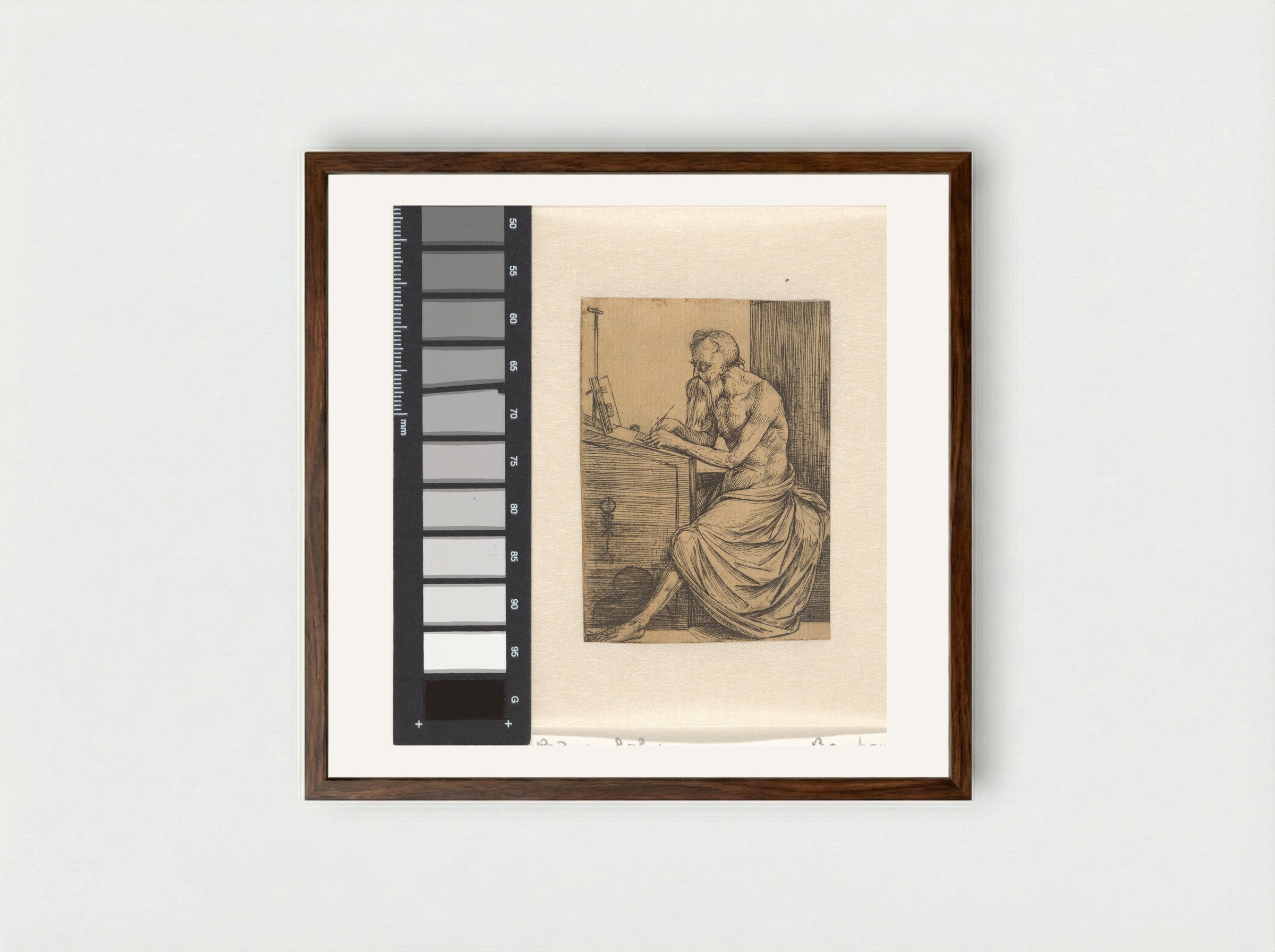 Saint Jerome in his Study - Jacopo de' Barbari - Framed Print Dark Wood