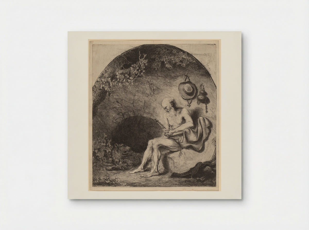 Saint Jerome in the Cave - Ferdinand Bol - Poster