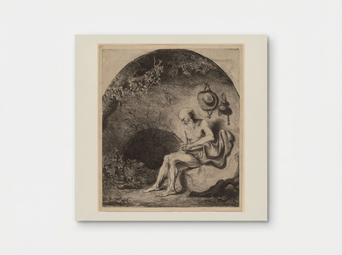 Saint Jerome in the Cave - Ferdinand Bol - Poster