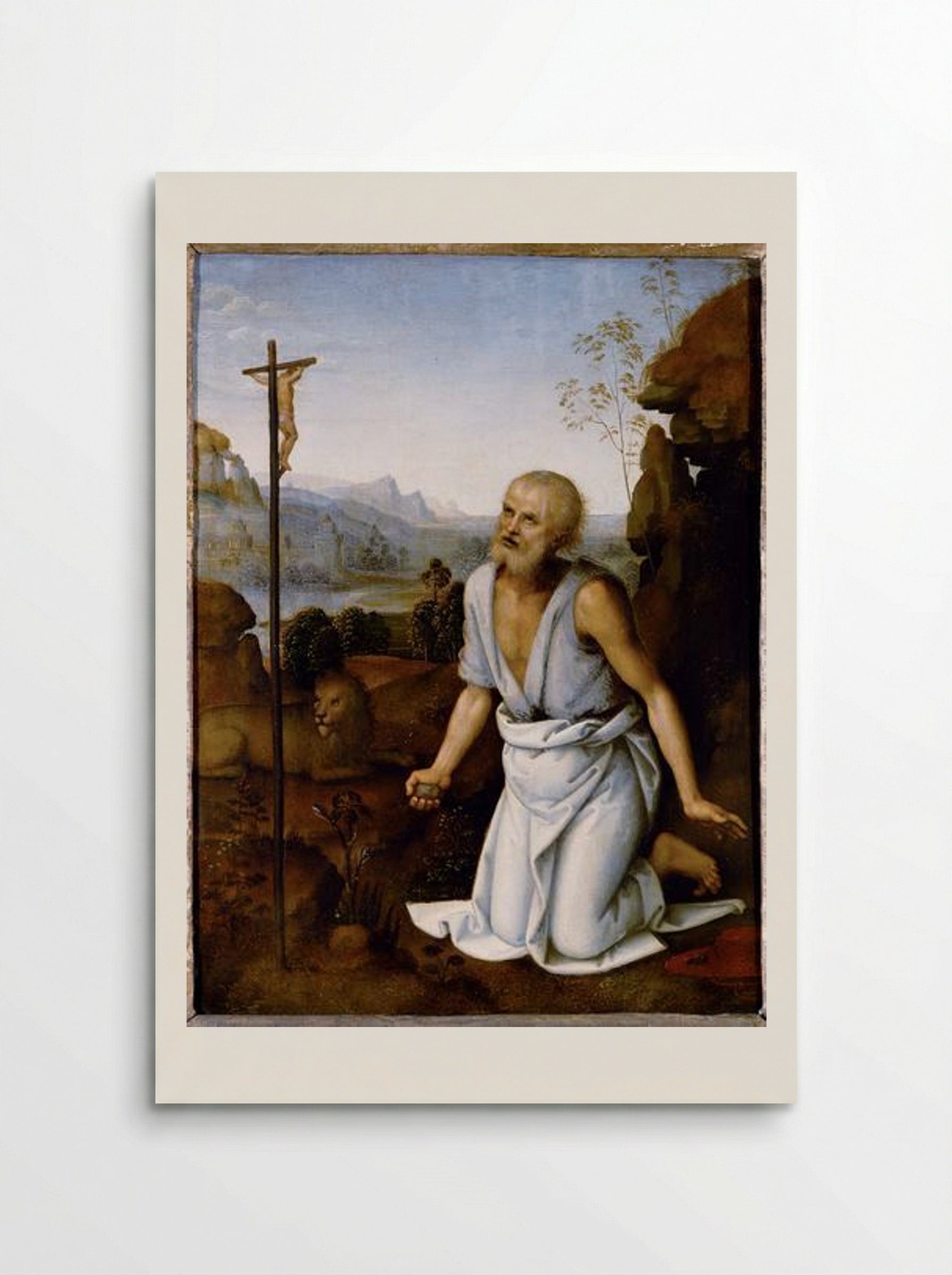 Saint Jerome in the Wilderness - Pietro Perugino - Poster