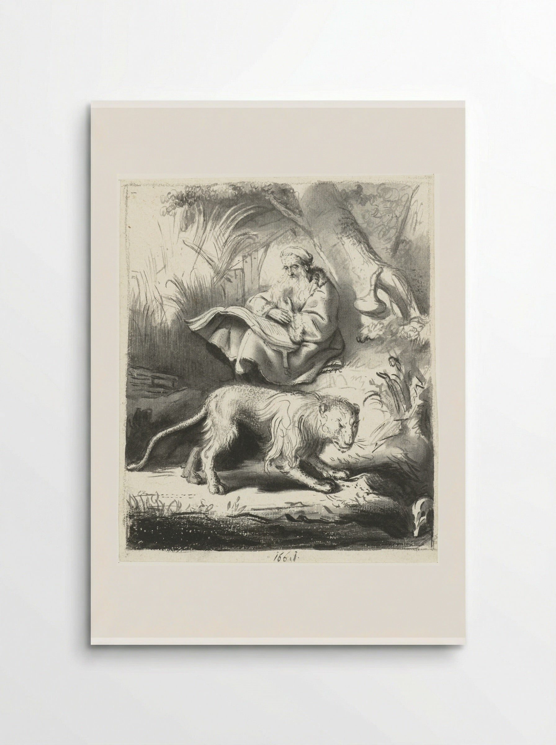 Saint Jerome in the Wilderness - Moses ter Borch - Poster