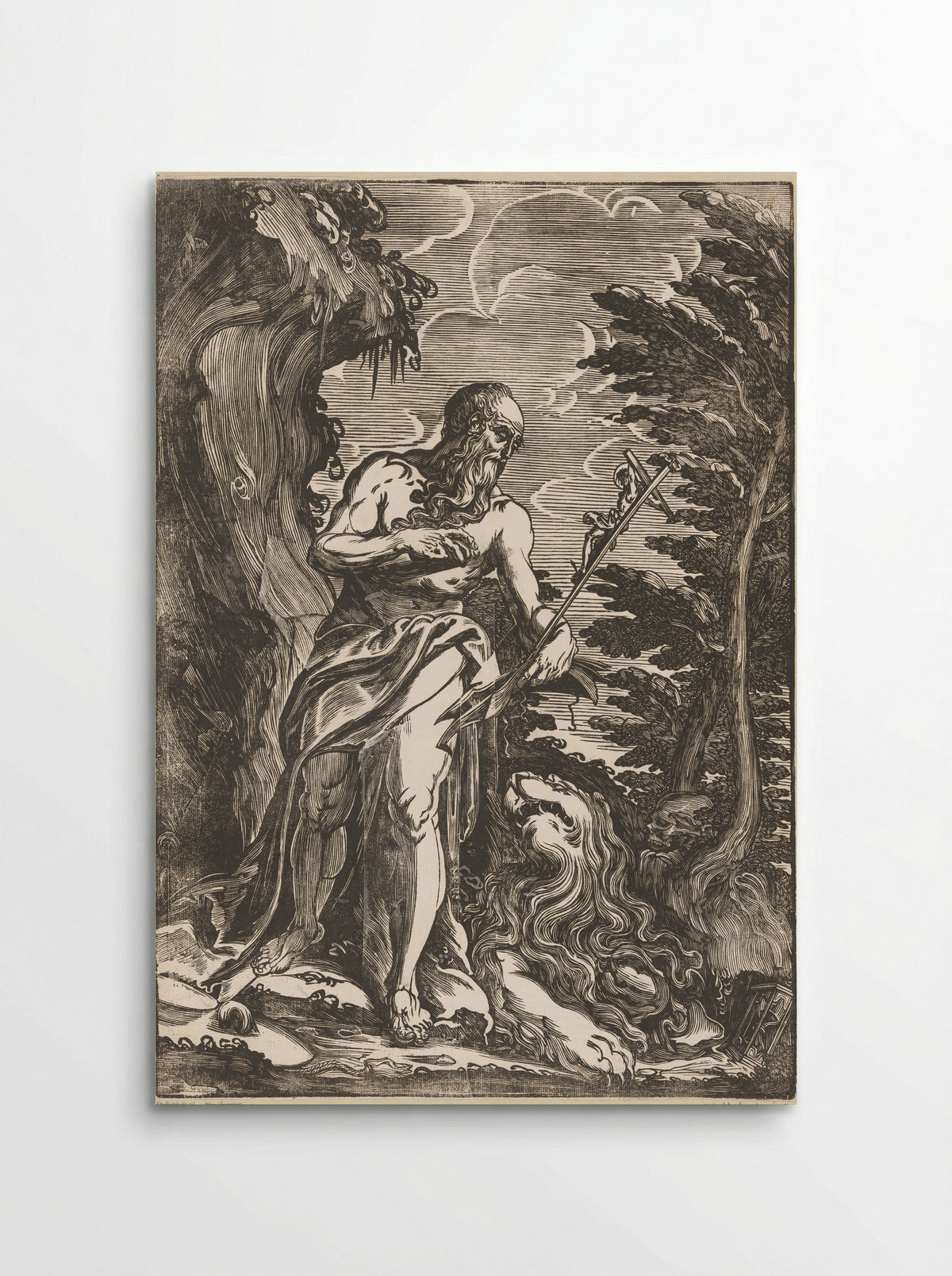 Saint Jerome in the Wilderness - Giuseppe Scolari - Poster