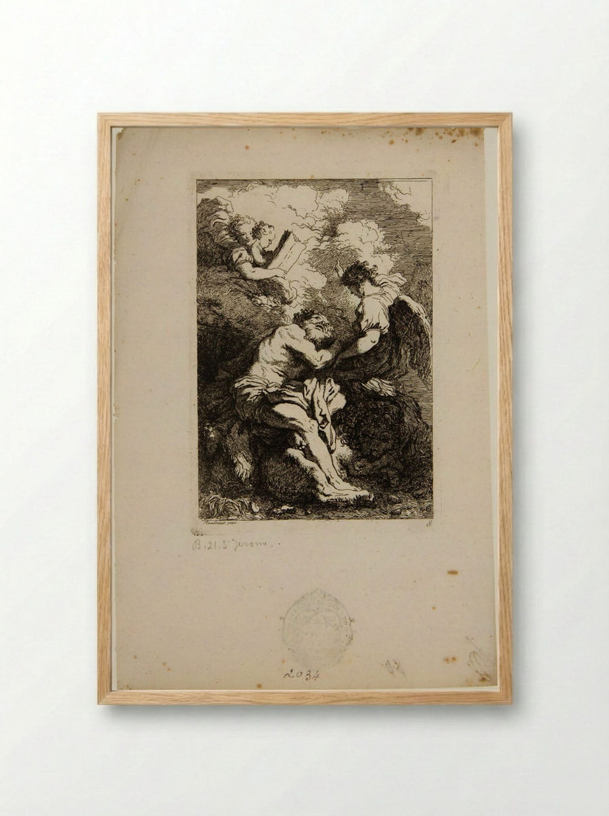 Saint Jerome - Jean-Honoré Fragonard - Framed Print Wood