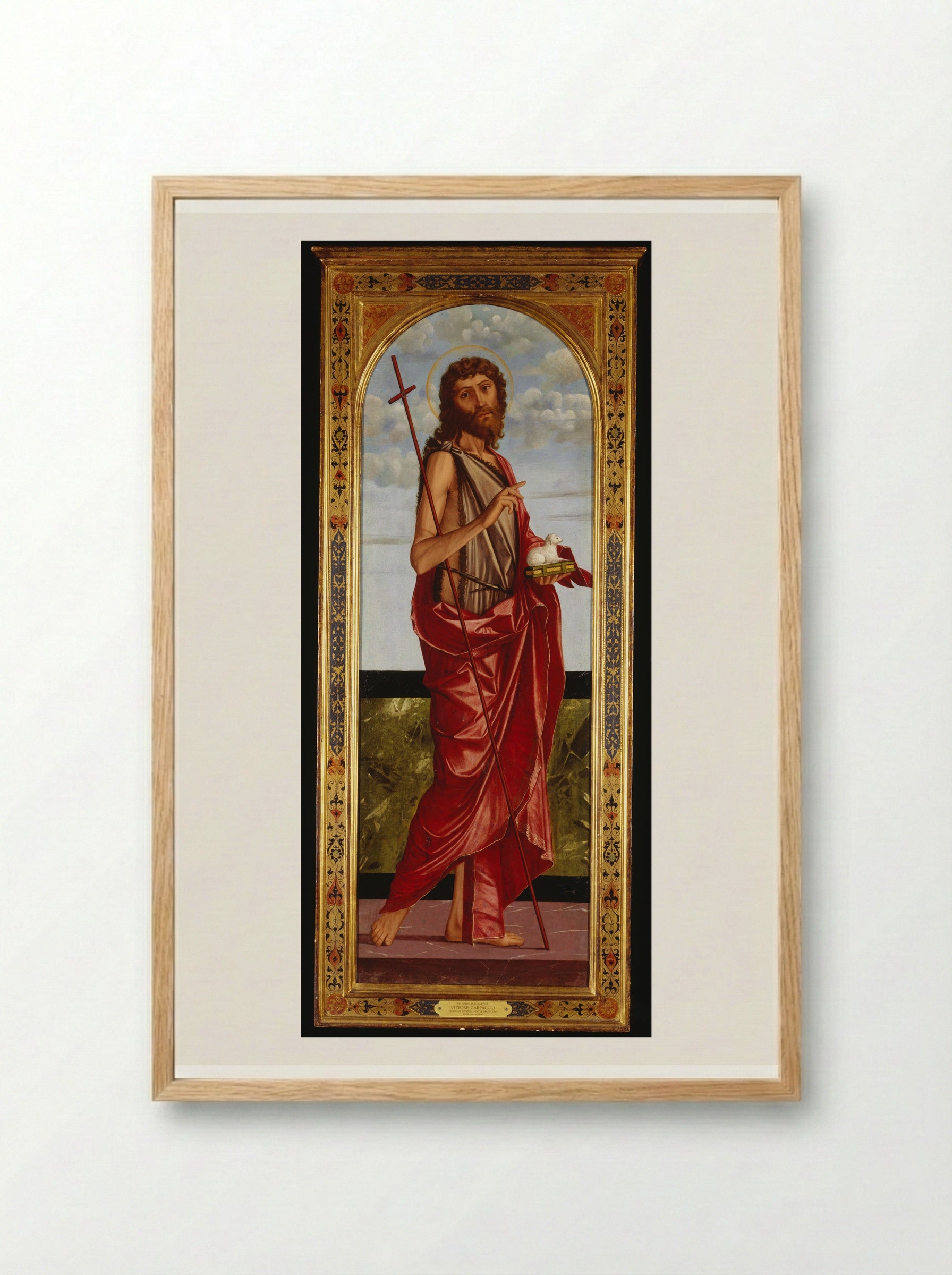 Saint John the Baptist - Vittore Carpaccio - Framed Print Wood