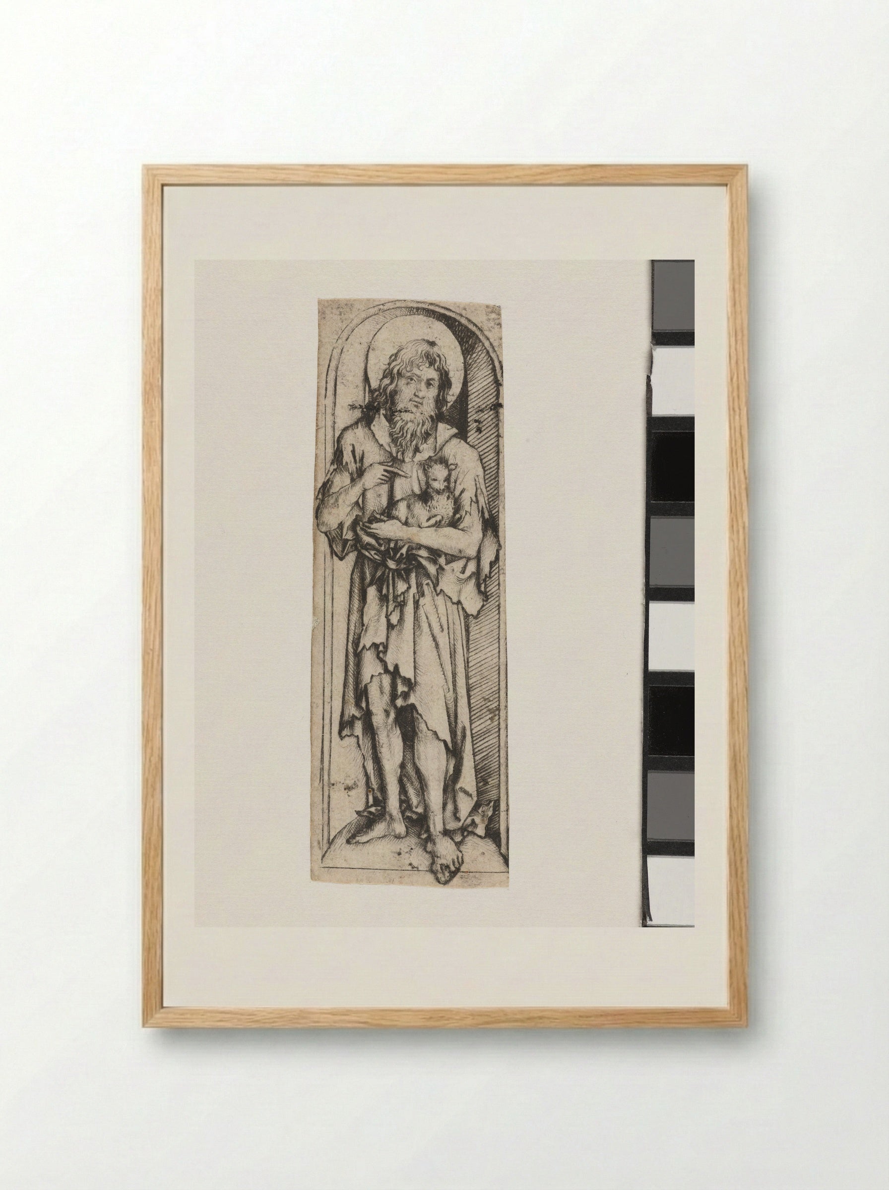 Saint John the Baptist - Master of the Amsterdam Cabinet - Framed Print Wood