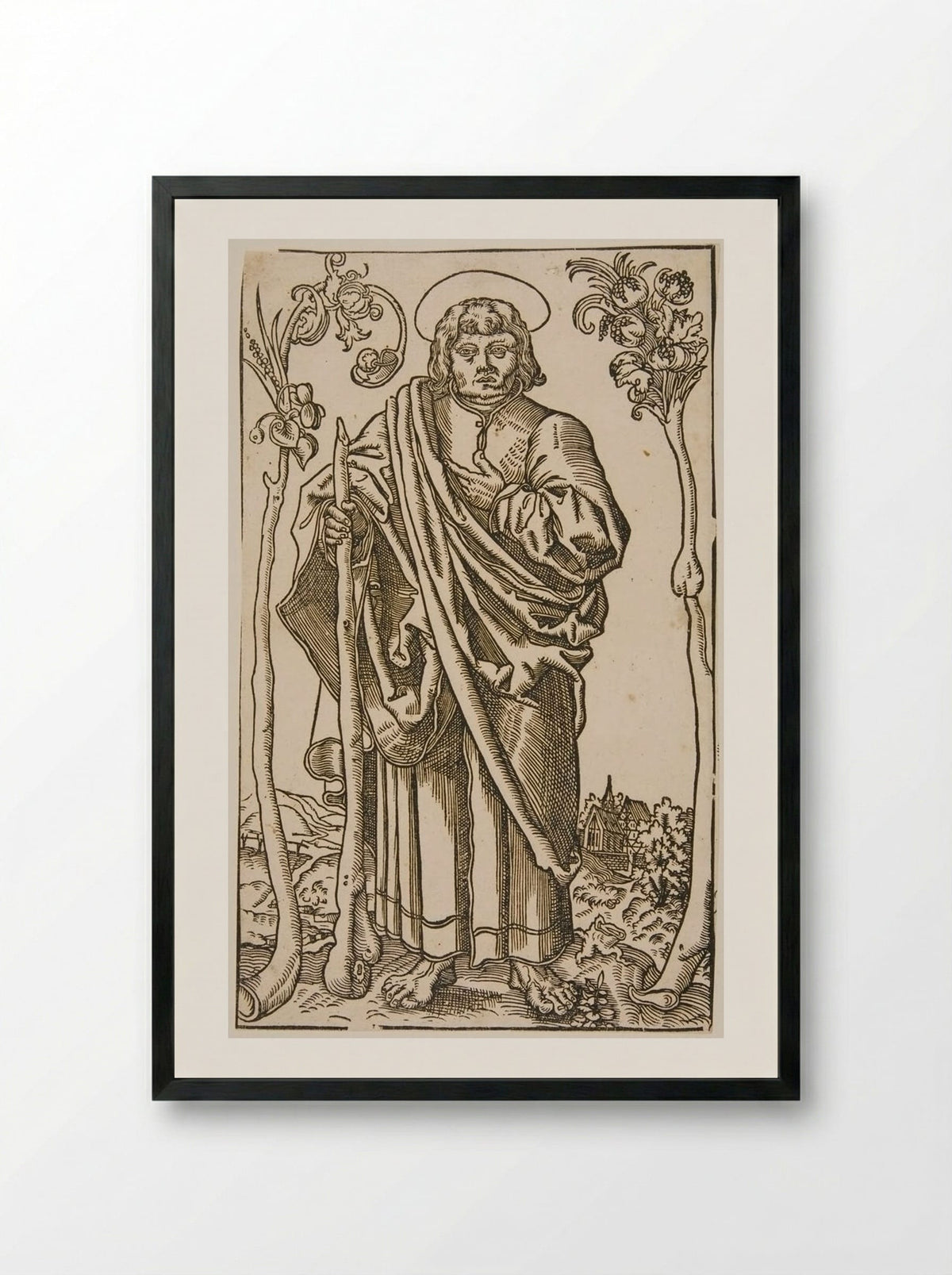 Saint Judas Thaddeus - Lucas Cranach the Elder - Framed Print Black