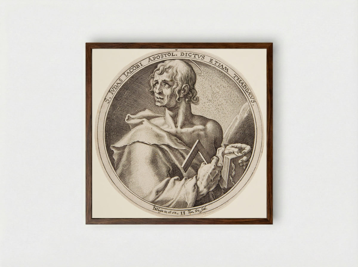Saint Jude Thaddaeus - Zacharias Dolendo - Framed Print Dark Wood