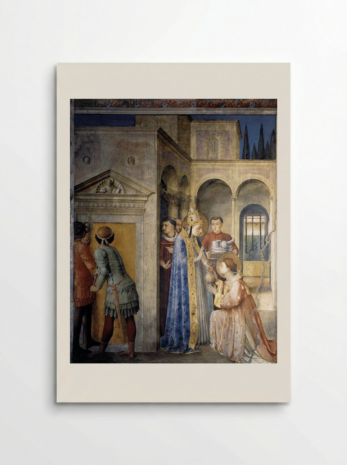 Saint Lawrence Receiving the Treasures of the Church from Pope Sixtus II - Fra Angelico - Poster