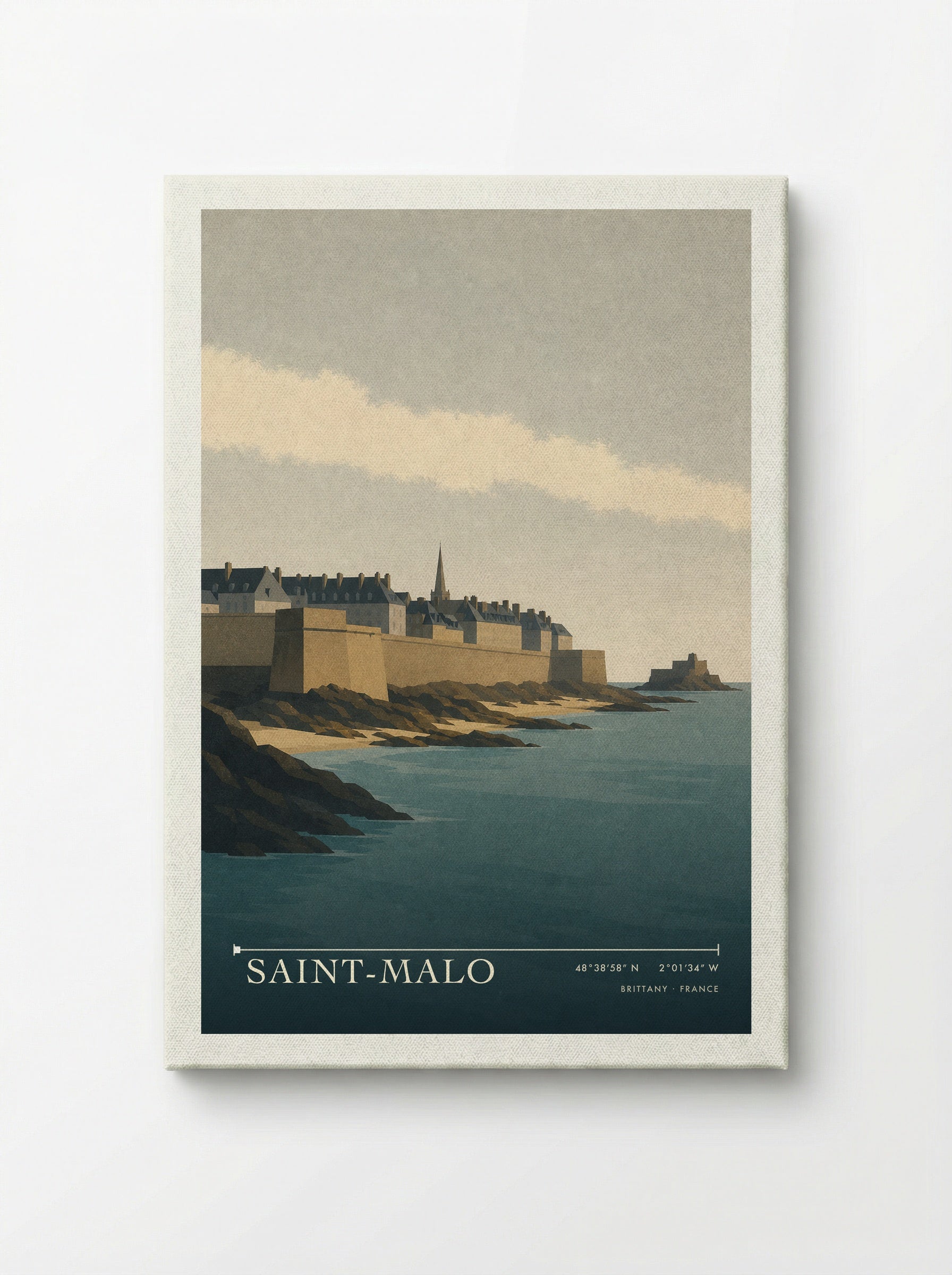 Saint-Malo Travel Poster Artwork - Canvas