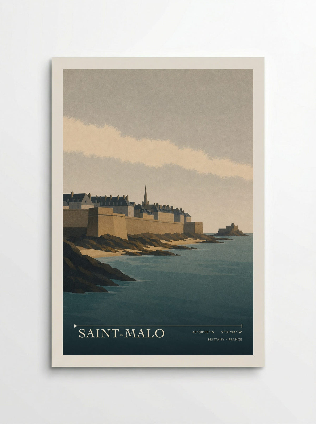 Saint-Malo travel poster print