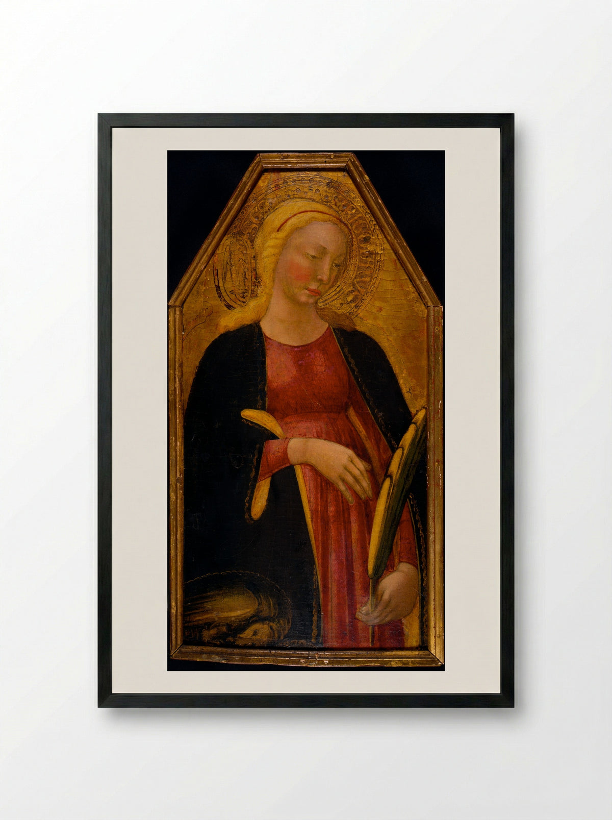 Saint Margaret of Antioch - Neri di Bicci - Framed Print Black