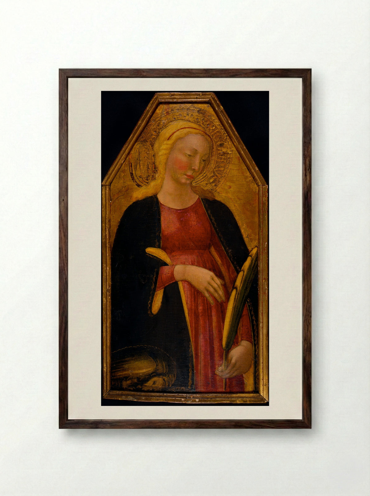 Saint Margaret of Antioch - Neri di Bicci - Framed Print Dark Wood
