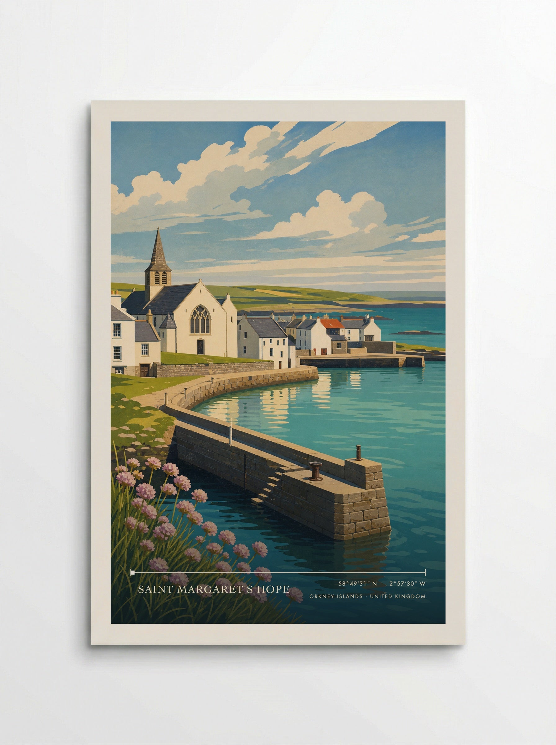 Saint Margaret's Hope Orkney Islands United Kingdom Travel Poster - Poster