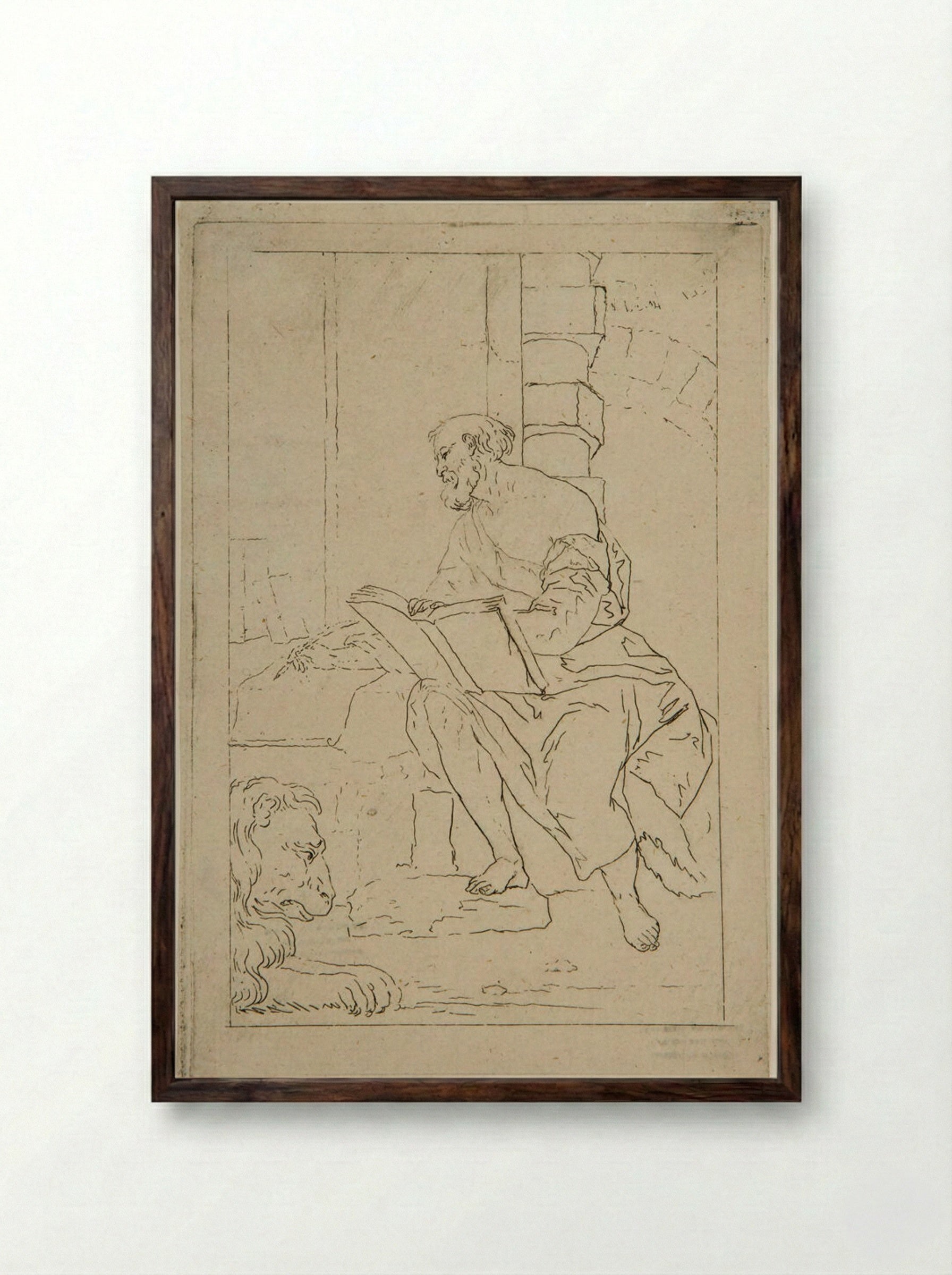 Saint Mark - Johann Balzer - Framed Print Dark Wood