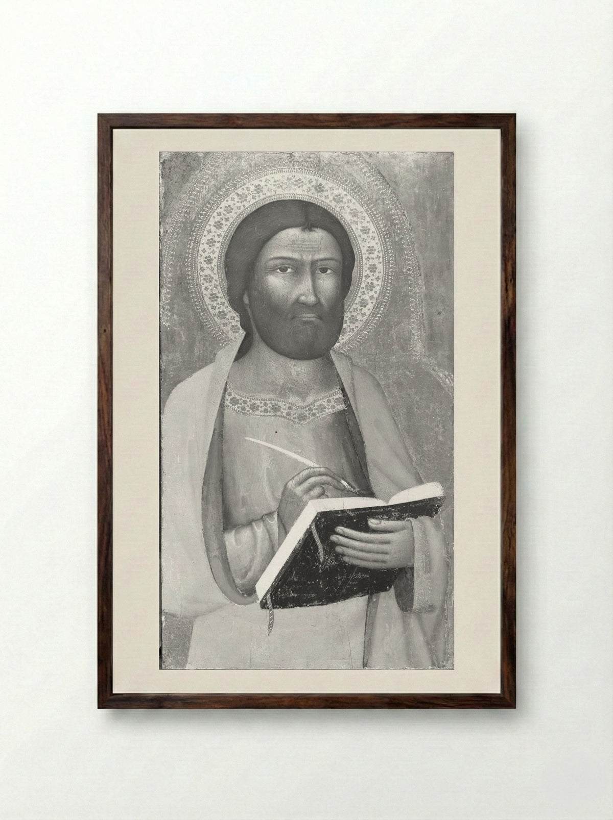 Saint Mark - Andrea Vanni - Framed Print Dark Wood
