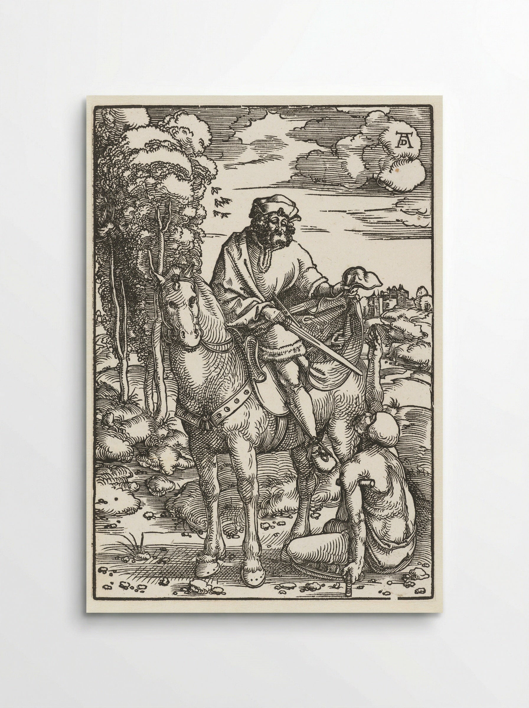 Saint Martin Dividing His Cloak - Hans Baldung Grien - Poster