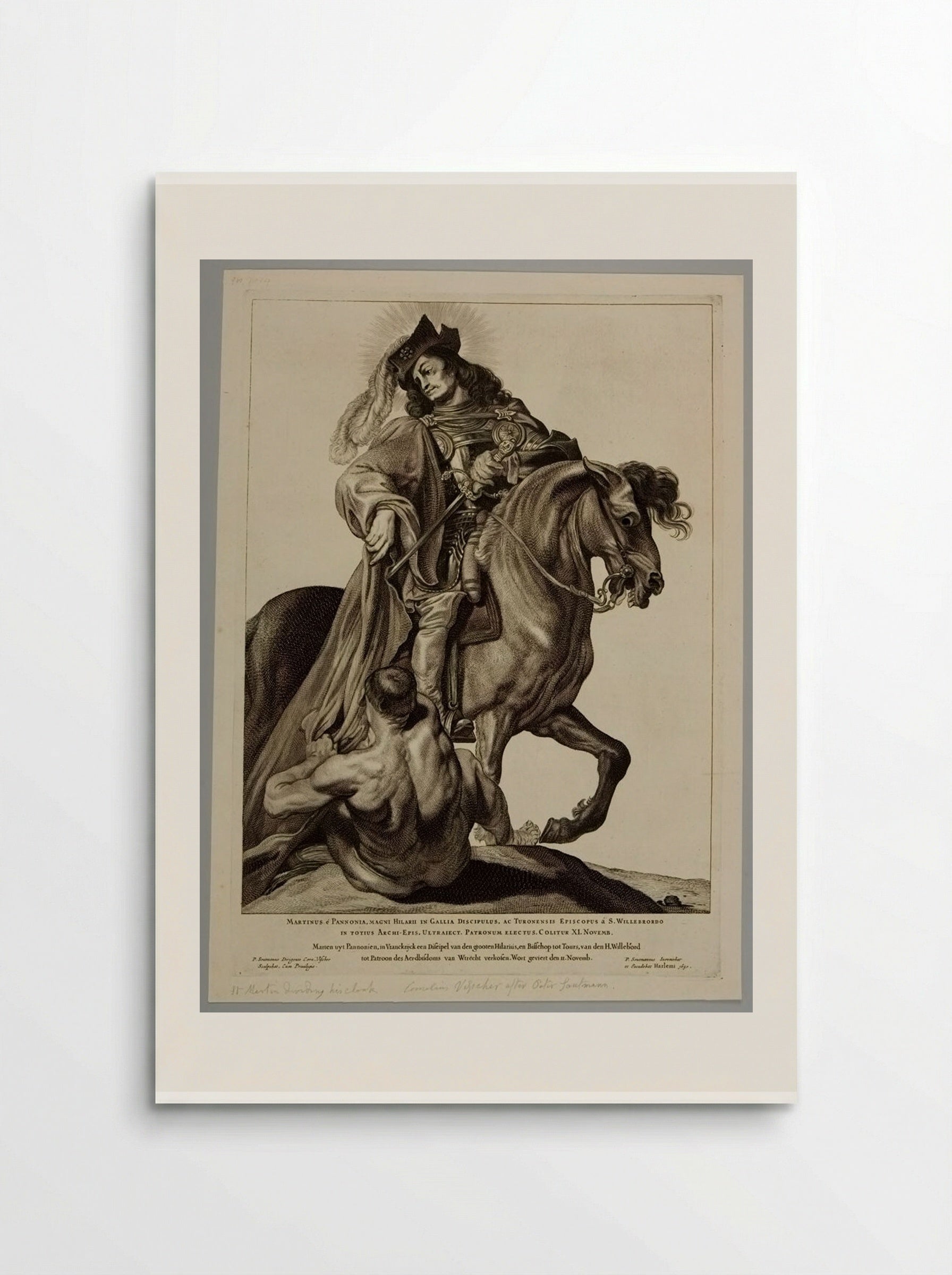 Saint Martin Dividing His Cloak - Cornelis Visscher - Poster