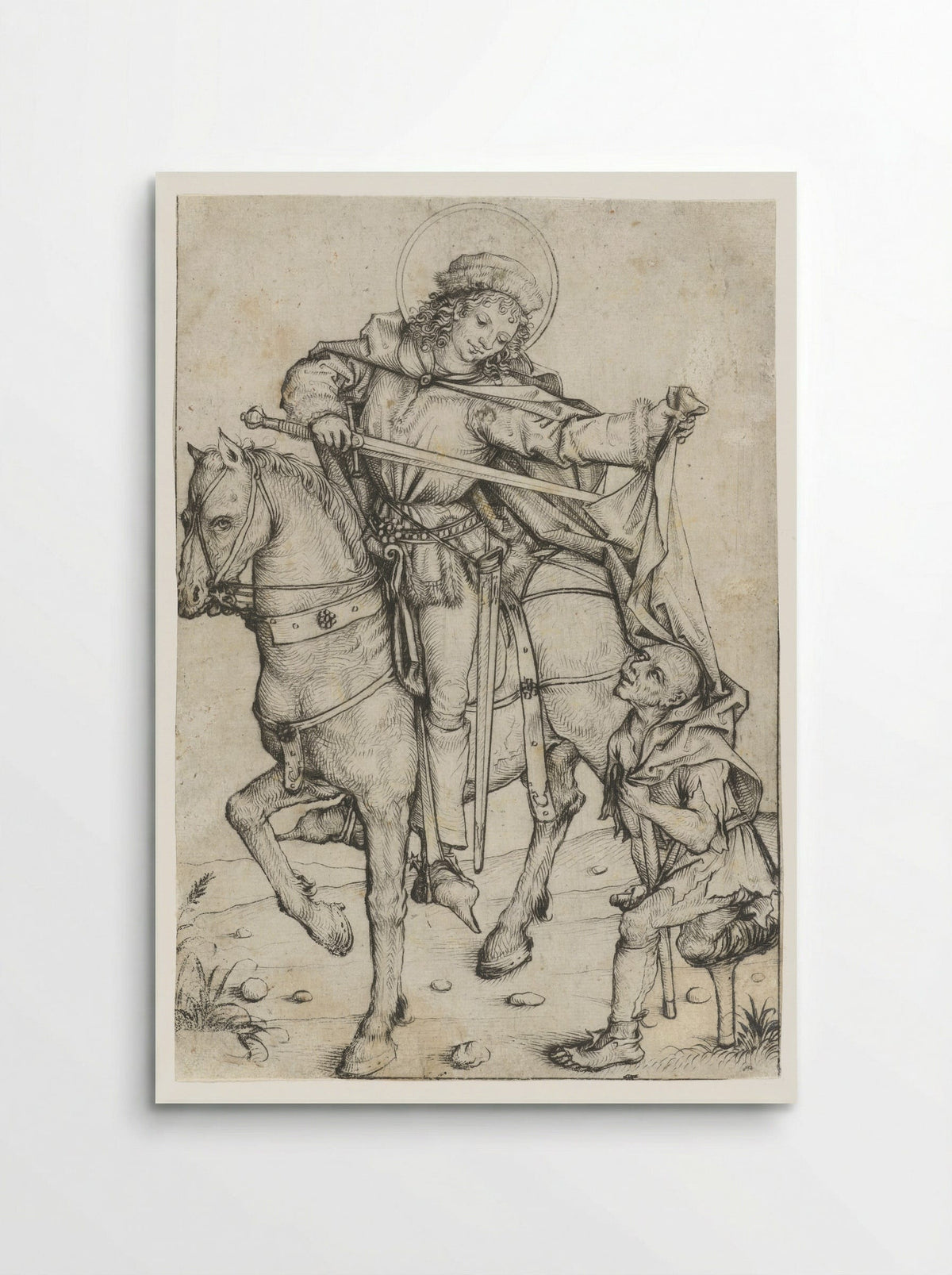 Saint Martin and the Beggar - Master of the Amsterdam Cabinet - Poster