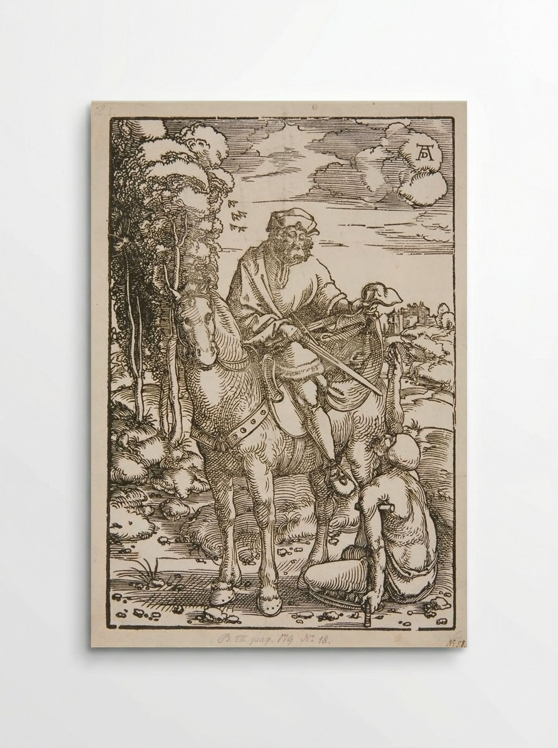 Saint Martin and the Beggar - Hans Baldung Grien - Poster