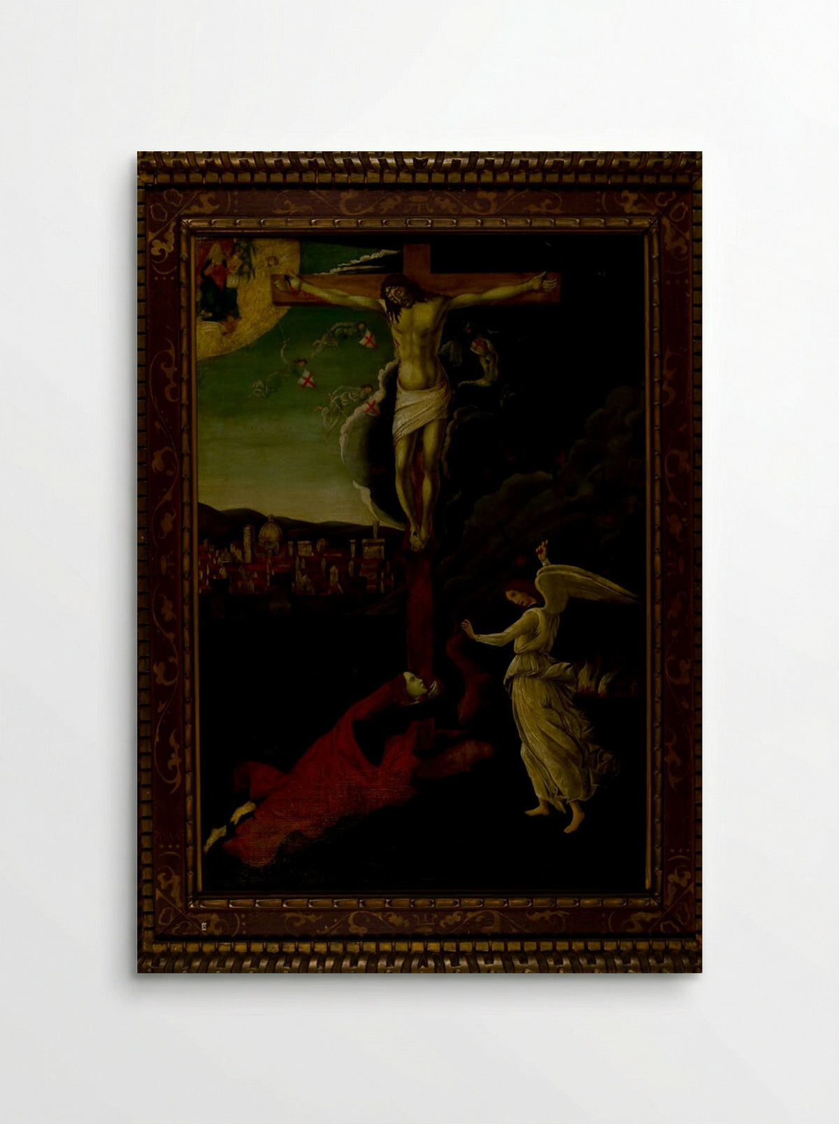 Saint Mary Magdalene at the Foot of the Cross, after Botticelli - Carl Peter Teigen - Poster