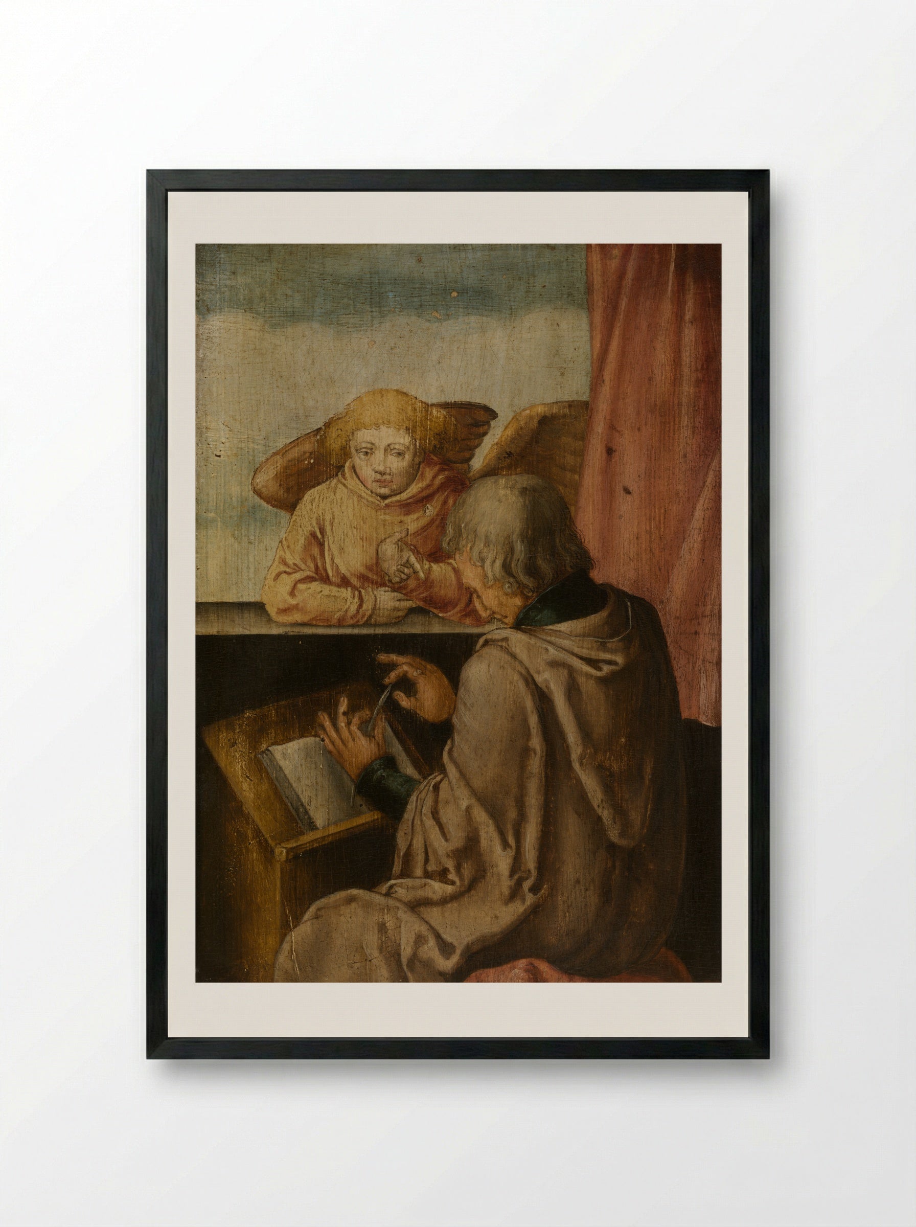 Saint Matthew the Evangelist - Lucas van Leyden - Framed Print Black