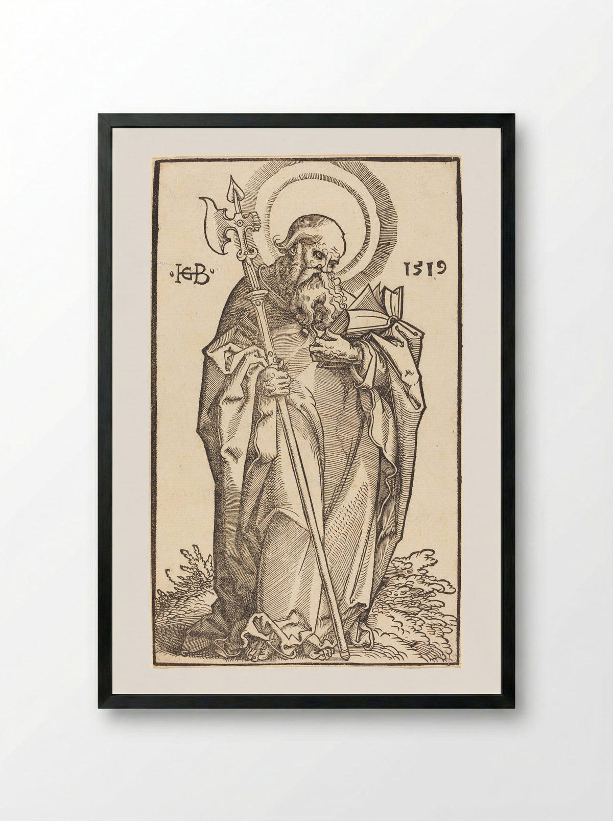 Saint Matthew - Hans Baldung Grien - Framed Print Black