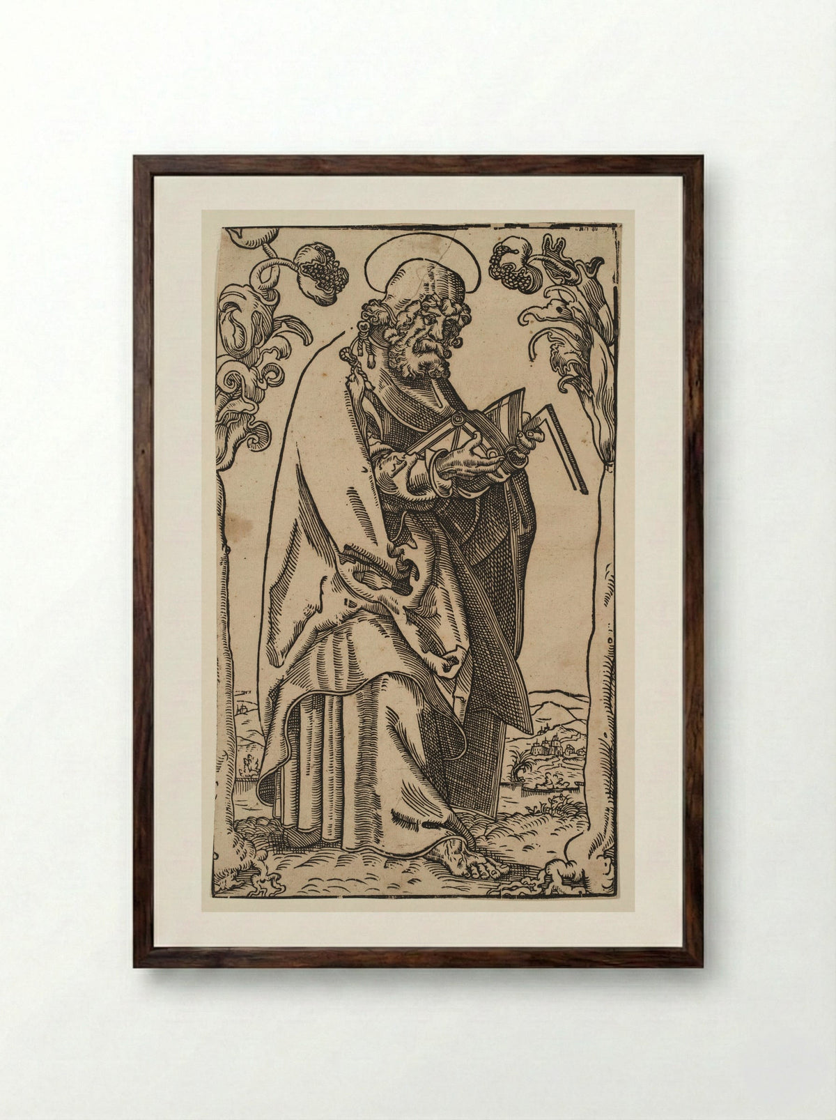 Saint Matthew - Lucas Cranach the Elder - Framed Print Dark Wood
