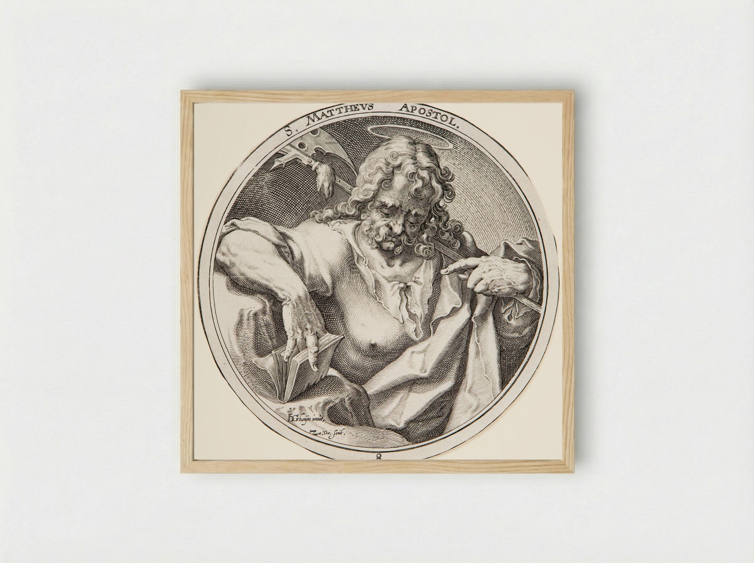 Saint Matthew - Zacharias Dolendo - Framed Print Wood
