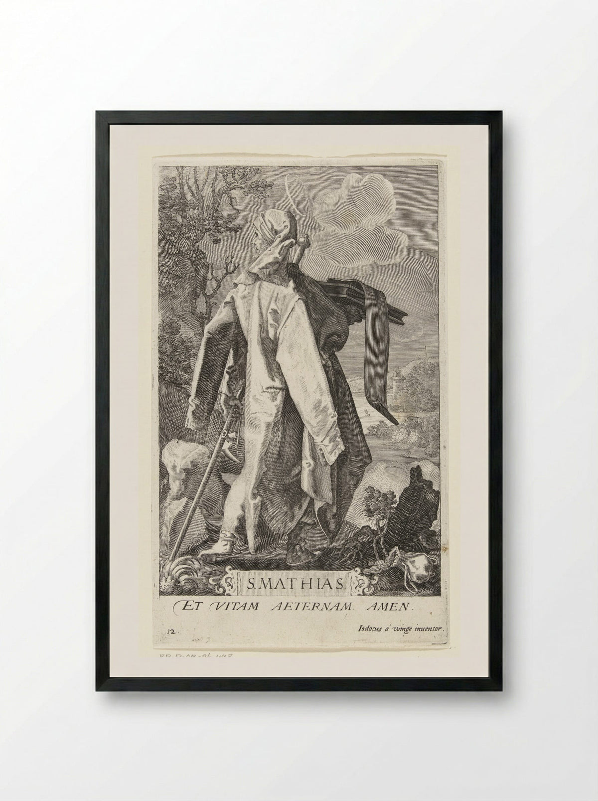 Saint Matthias - Aegidius Sadeler (II) - Framed Print Black