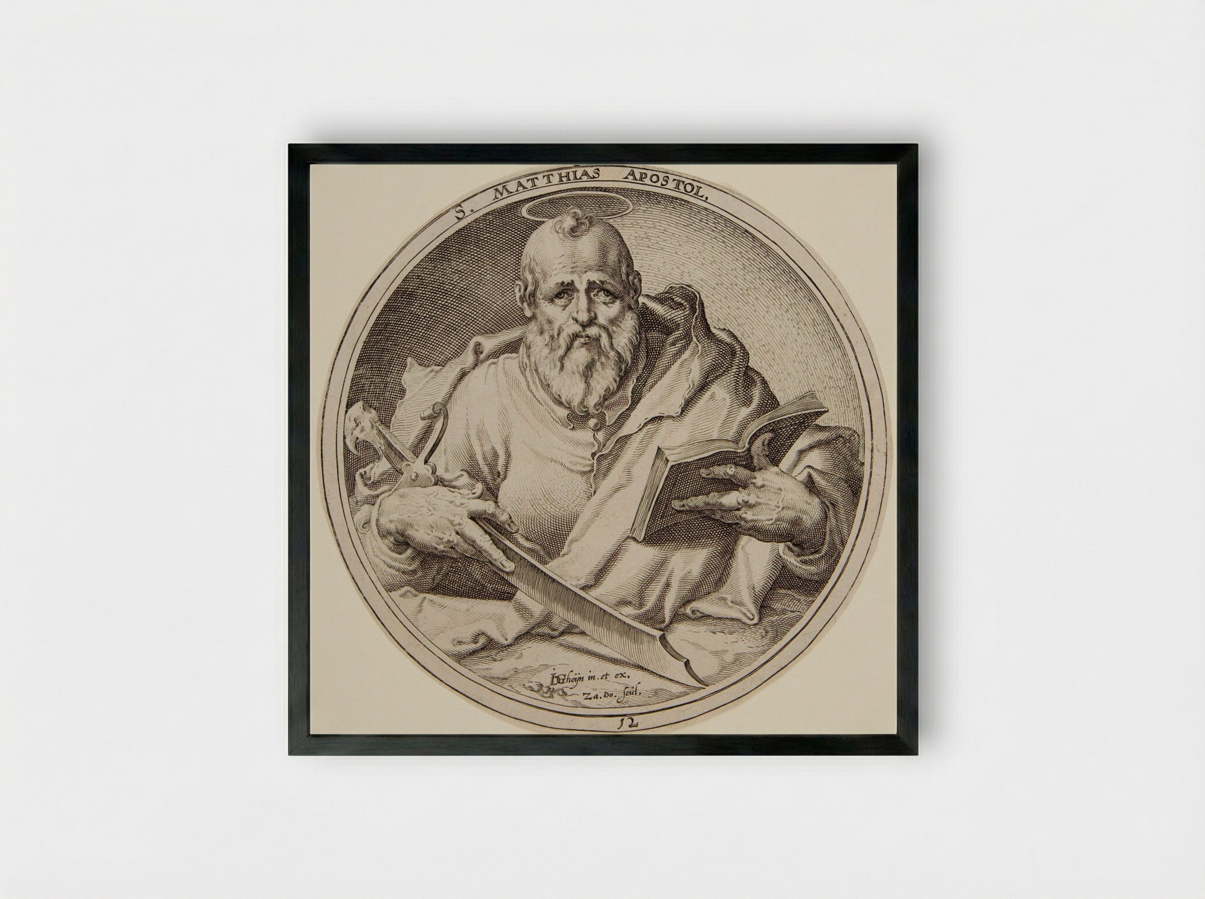 Saint Matthias - Zacharias Dolendo - Framed Print Black