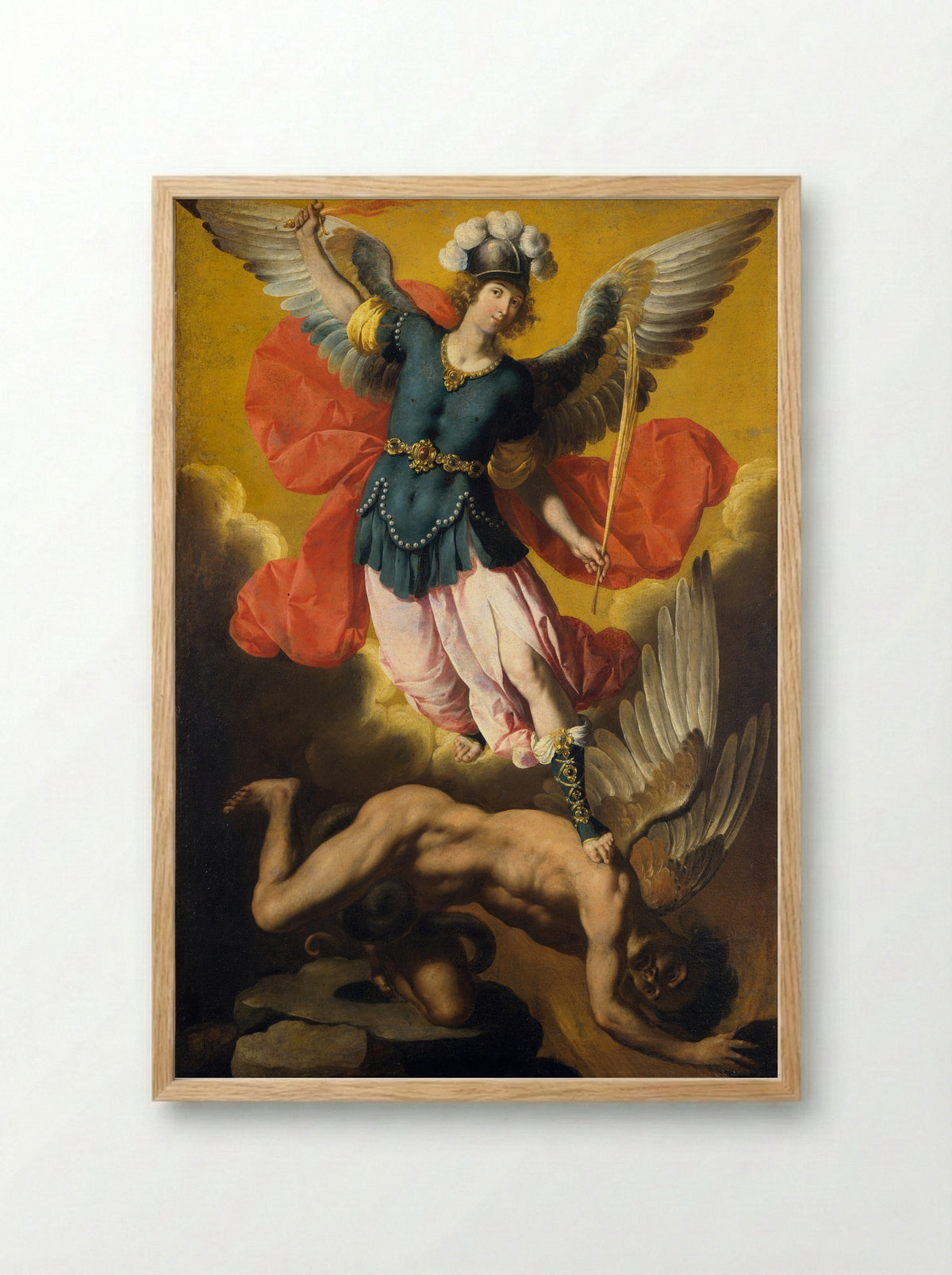 Saint Michael the Archangel - Ignacio de Ries - Framed Print Wood