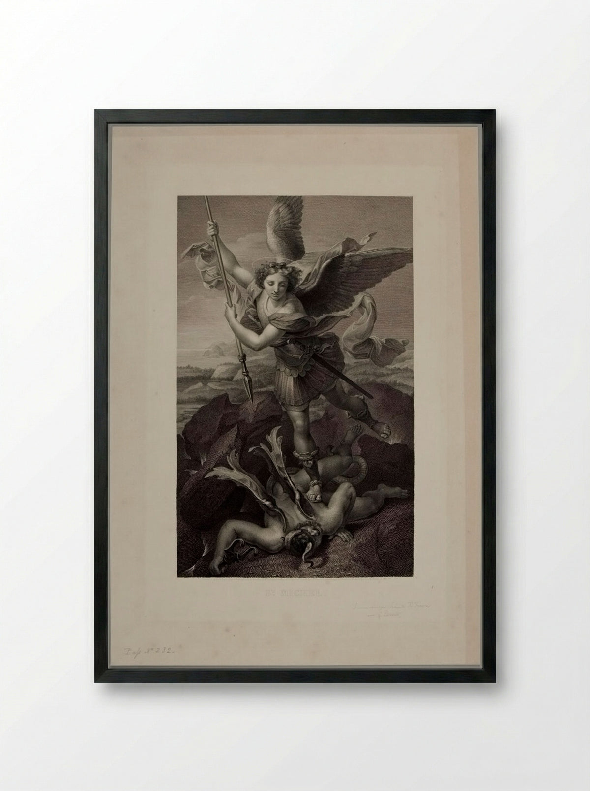 Saint Michael - Gustav Lüderitz - Framed Print Black