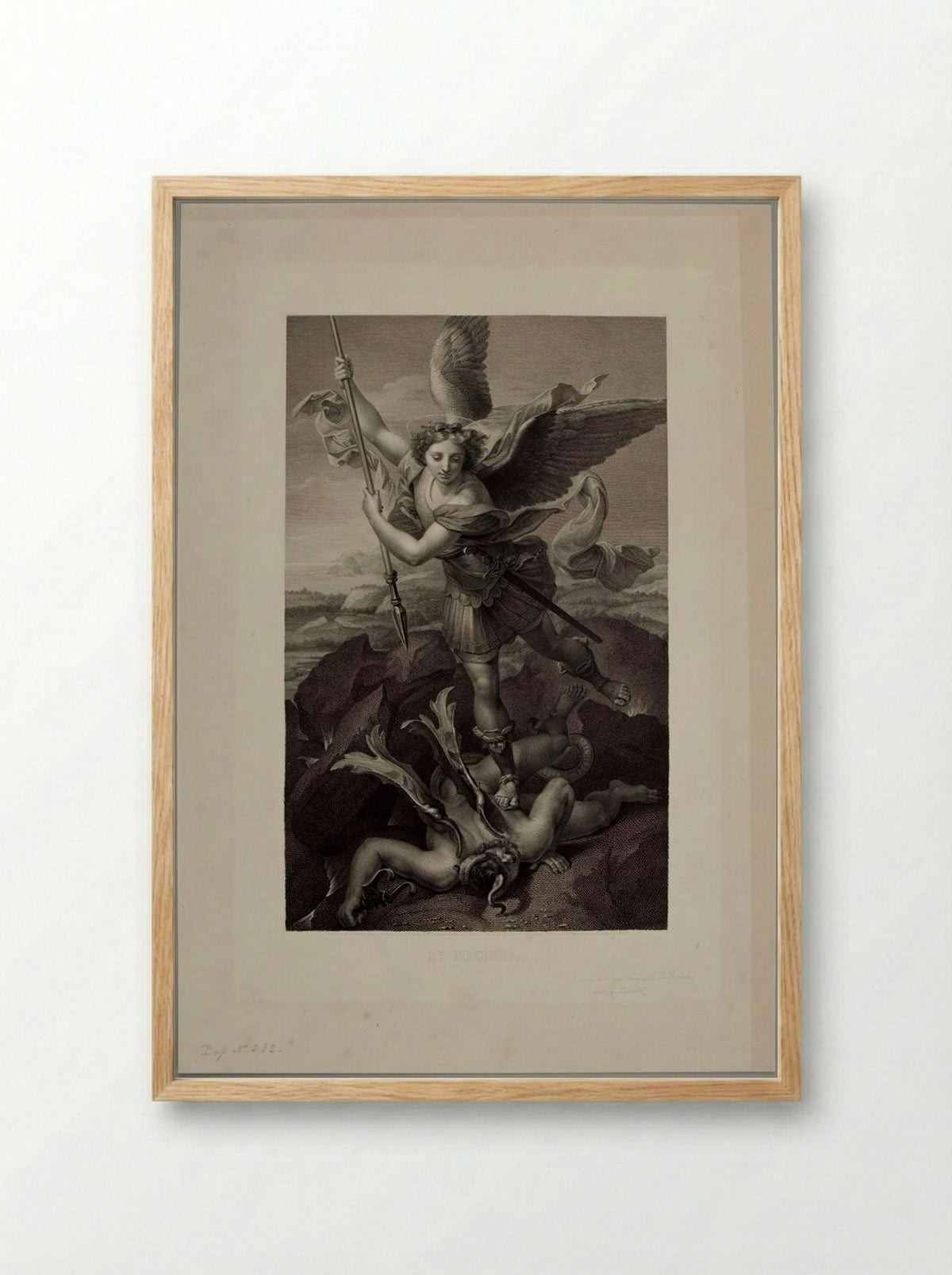 Saint Michael - Gustav Lüderitz - Framed Print Wood