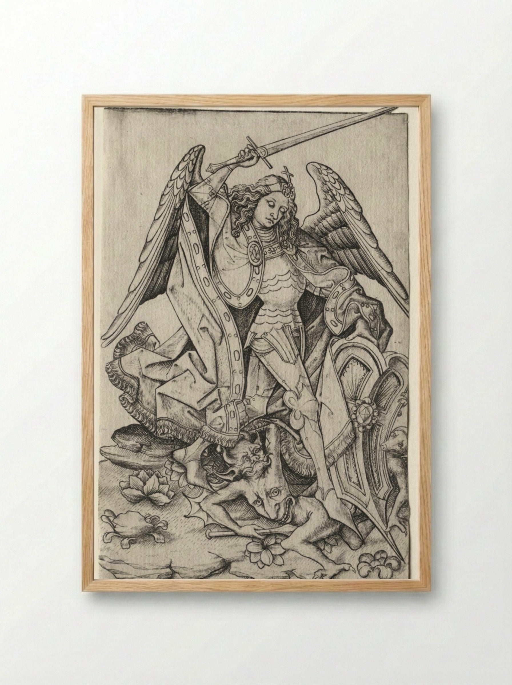 Saint Michael - Master ES - Framed Print Wood