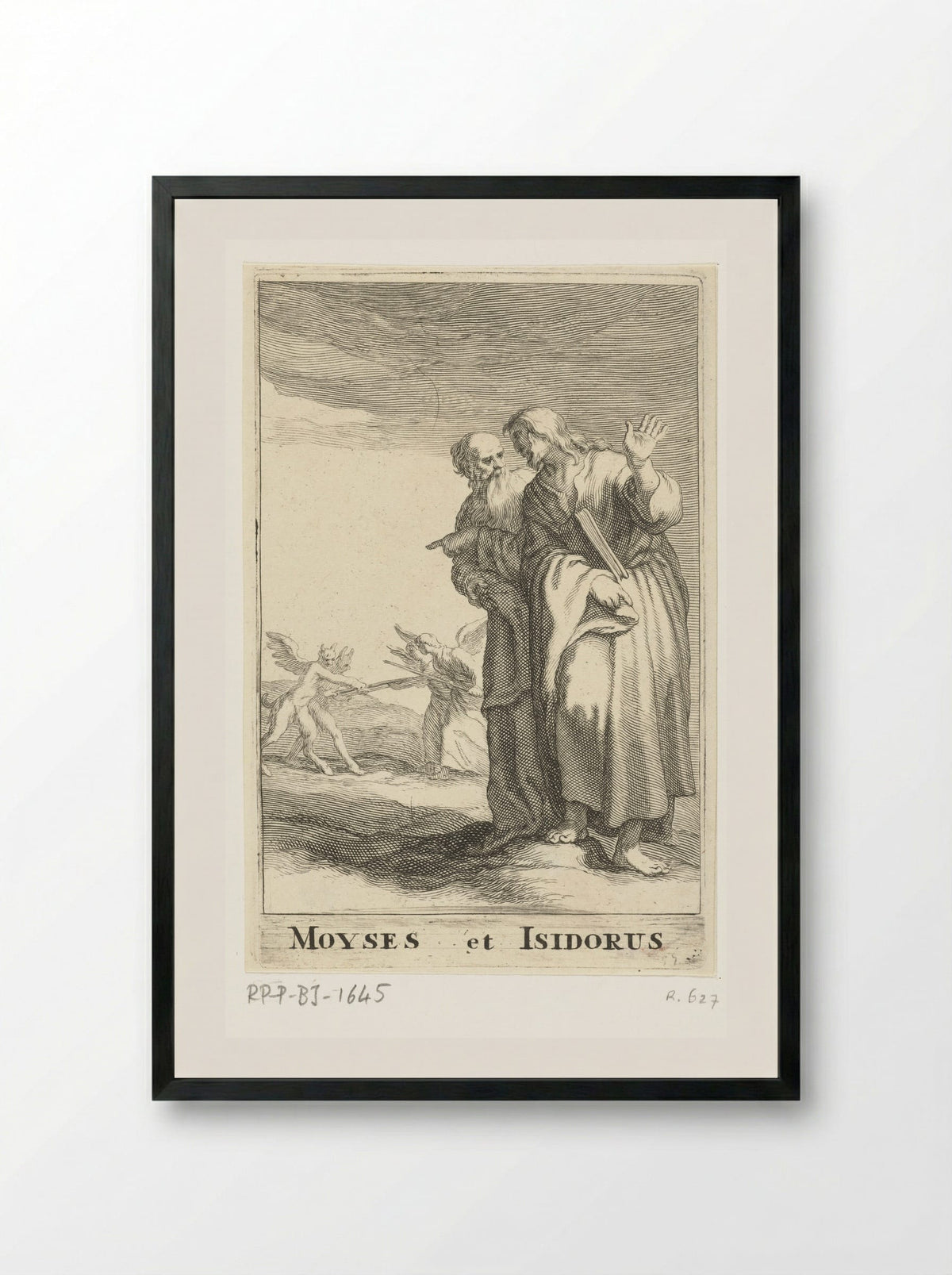 Saint Moses the Black and Saint Isidore of Alexandria - Frederick Bloemaert - Framed Print Black
