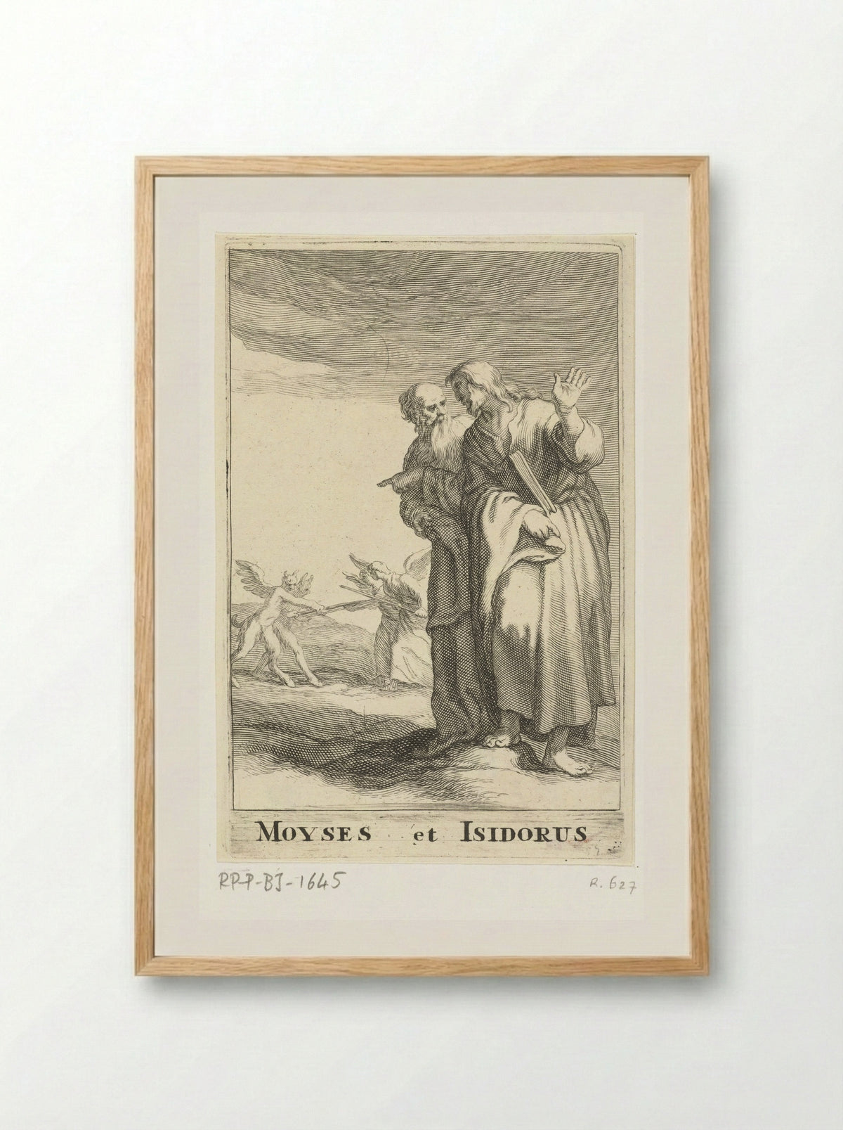 Saint Moses the Black and Saint Isidore of Alexandria - Frederick Bloemaert - Framed Print Wood