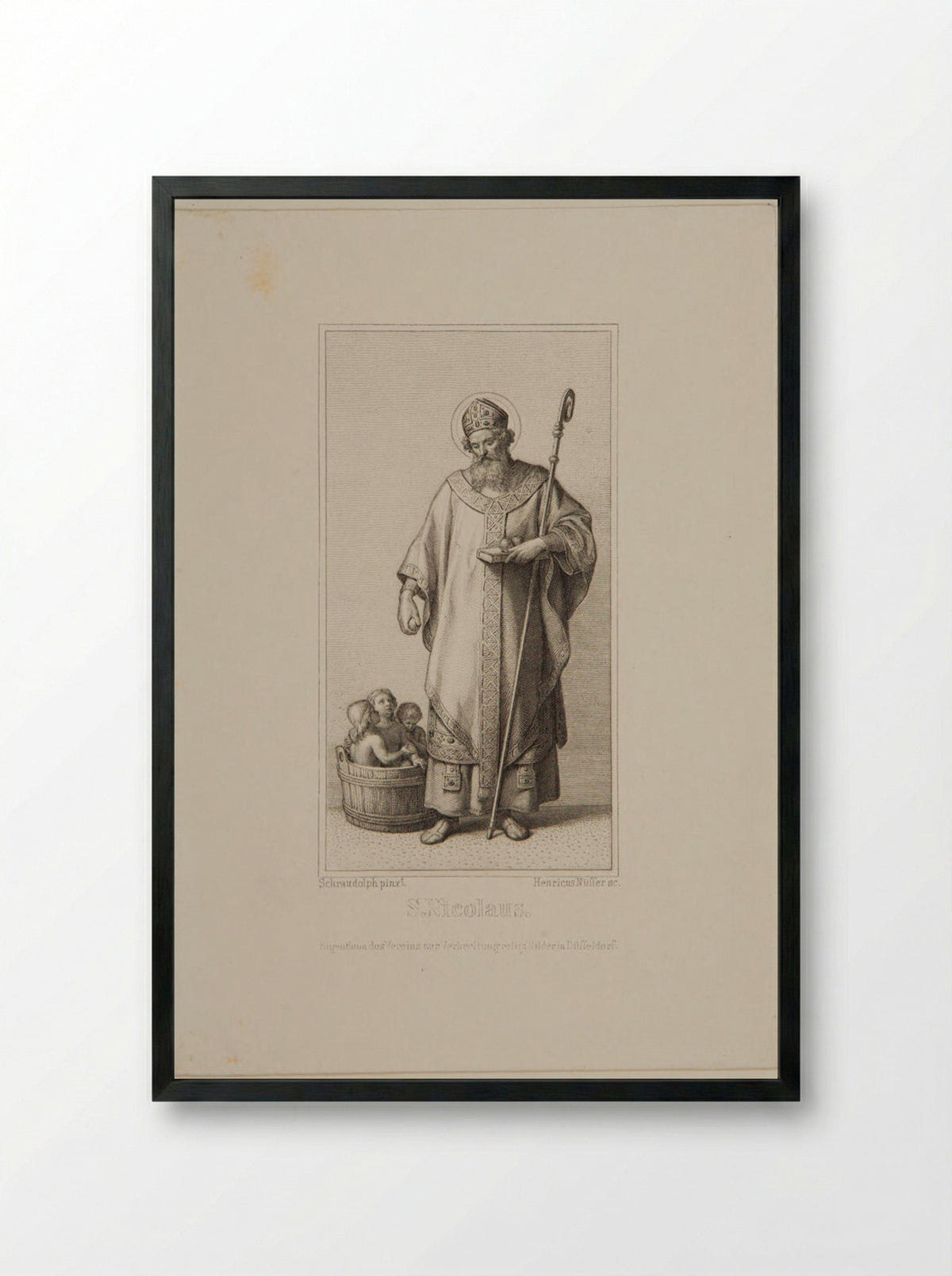 Saint Nicholas of Myra - Heinrich Nüsser - Framed Print Black