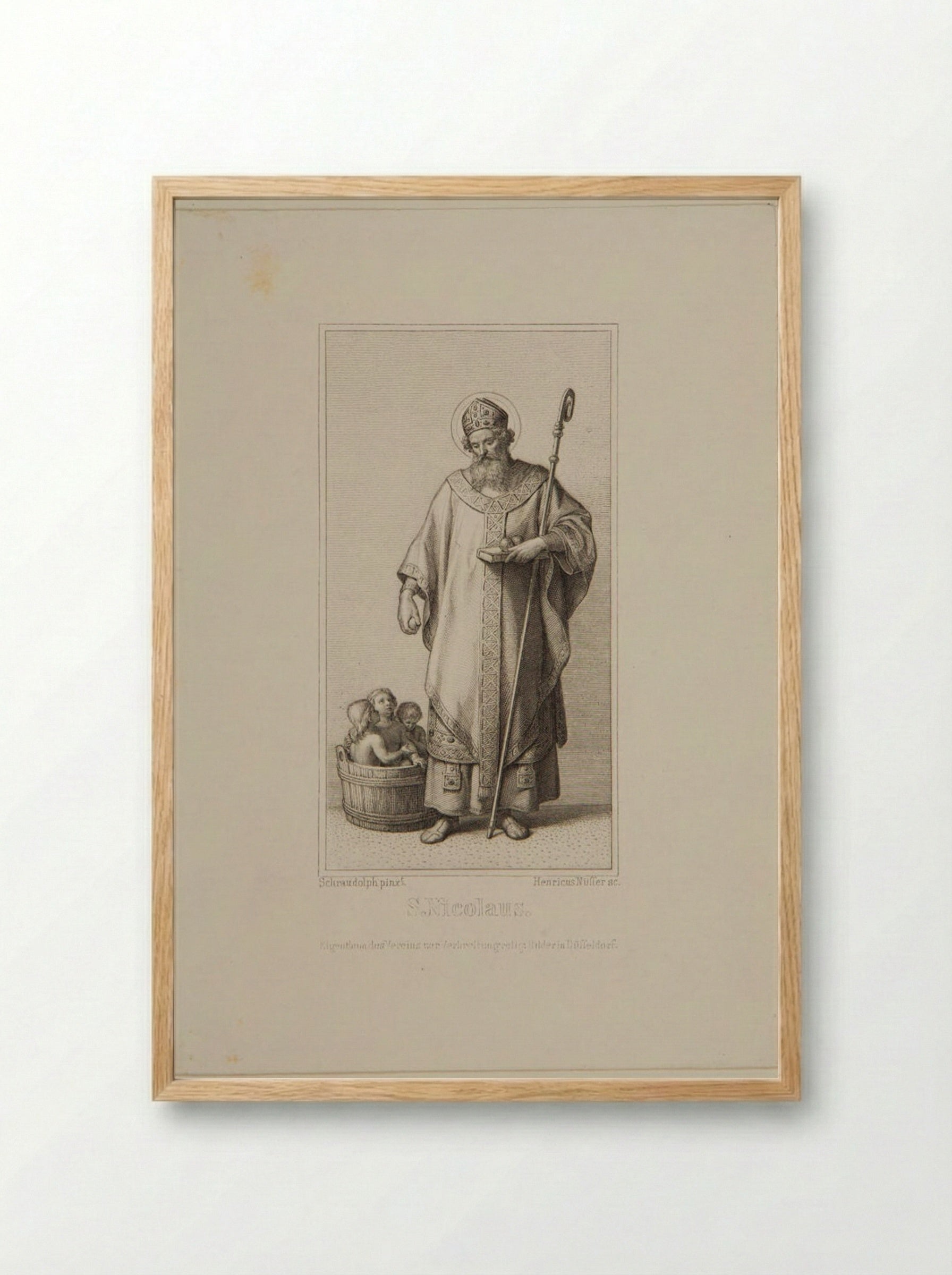 Saint Nicholas of Myra - Heinrich Nüsser - Framed Print Wood