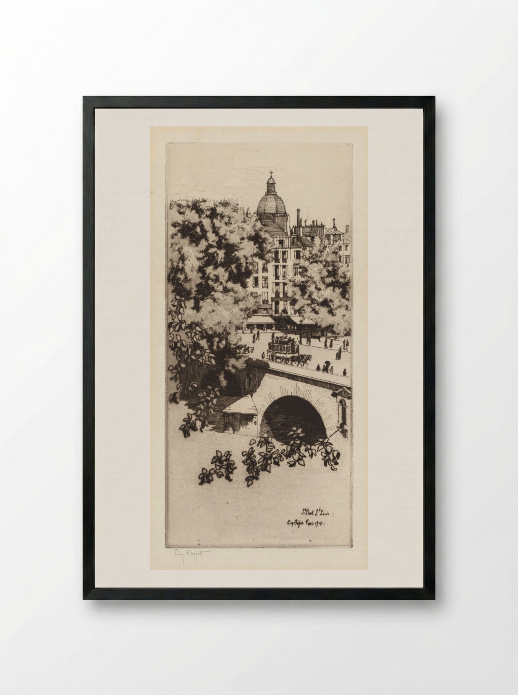 Saint-Paul-Saint-Louis - Eugène Bejot - Framed Print Black
