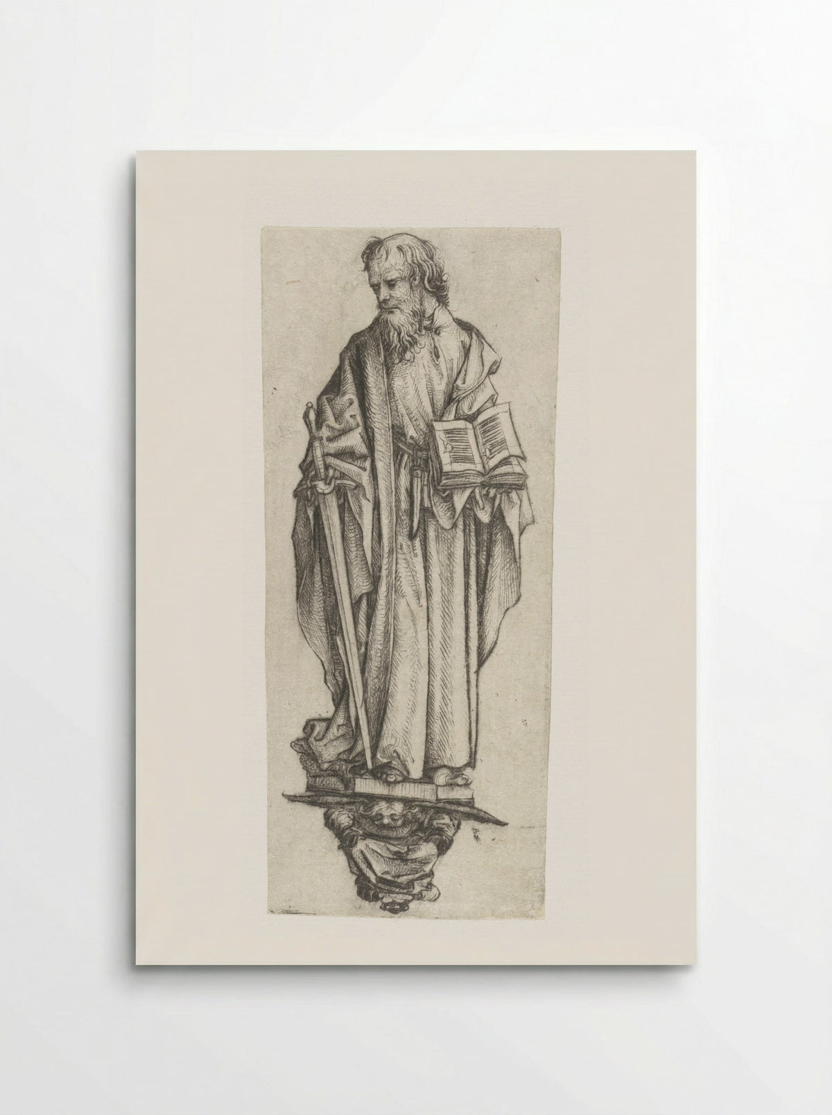 Saint Paul Standing on a Console - Master of the Amsterdam Cabinet - Poster