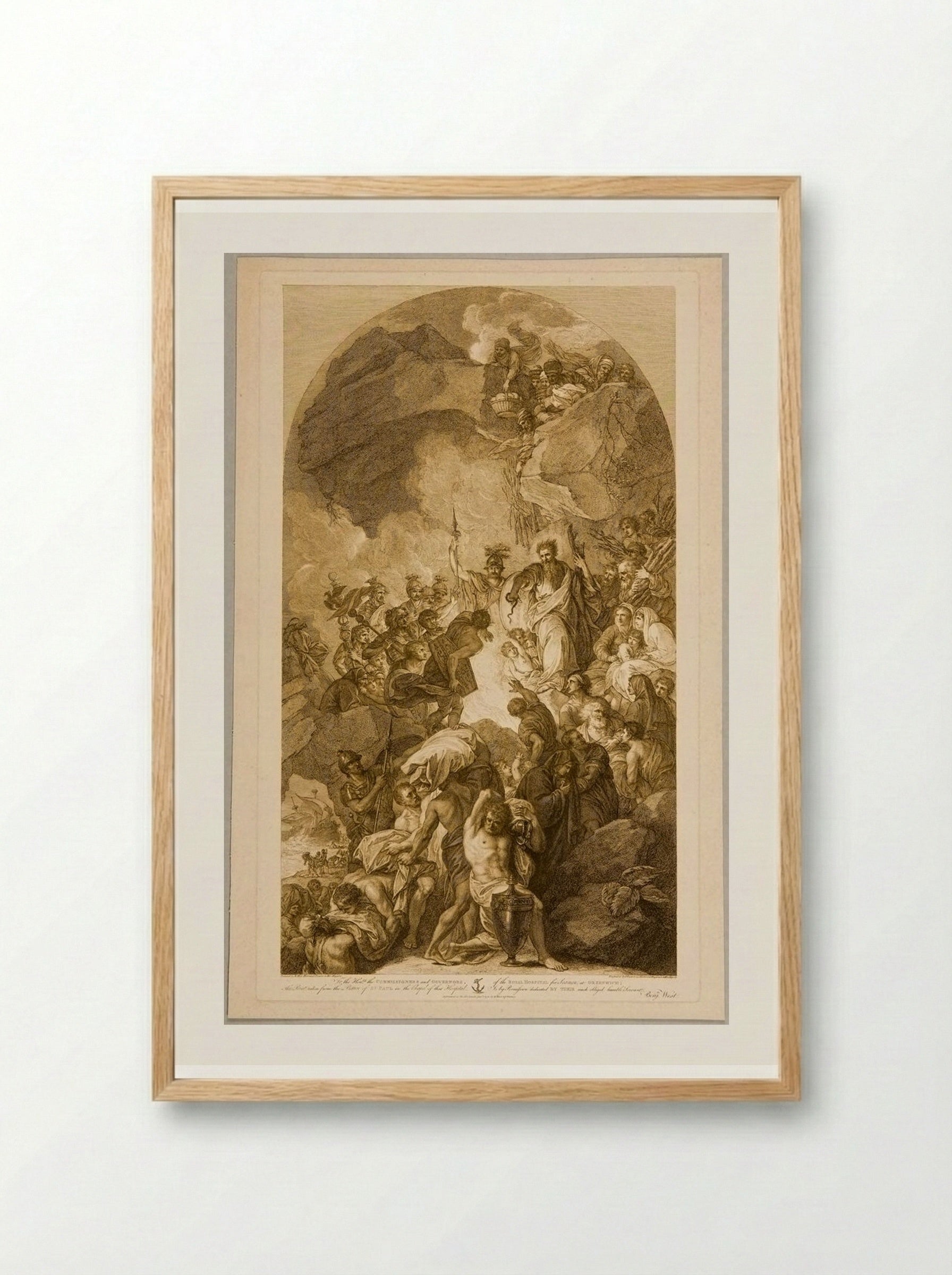 Saint Paul at Malta - Francesco Bartolozzi - Framed Print Wood