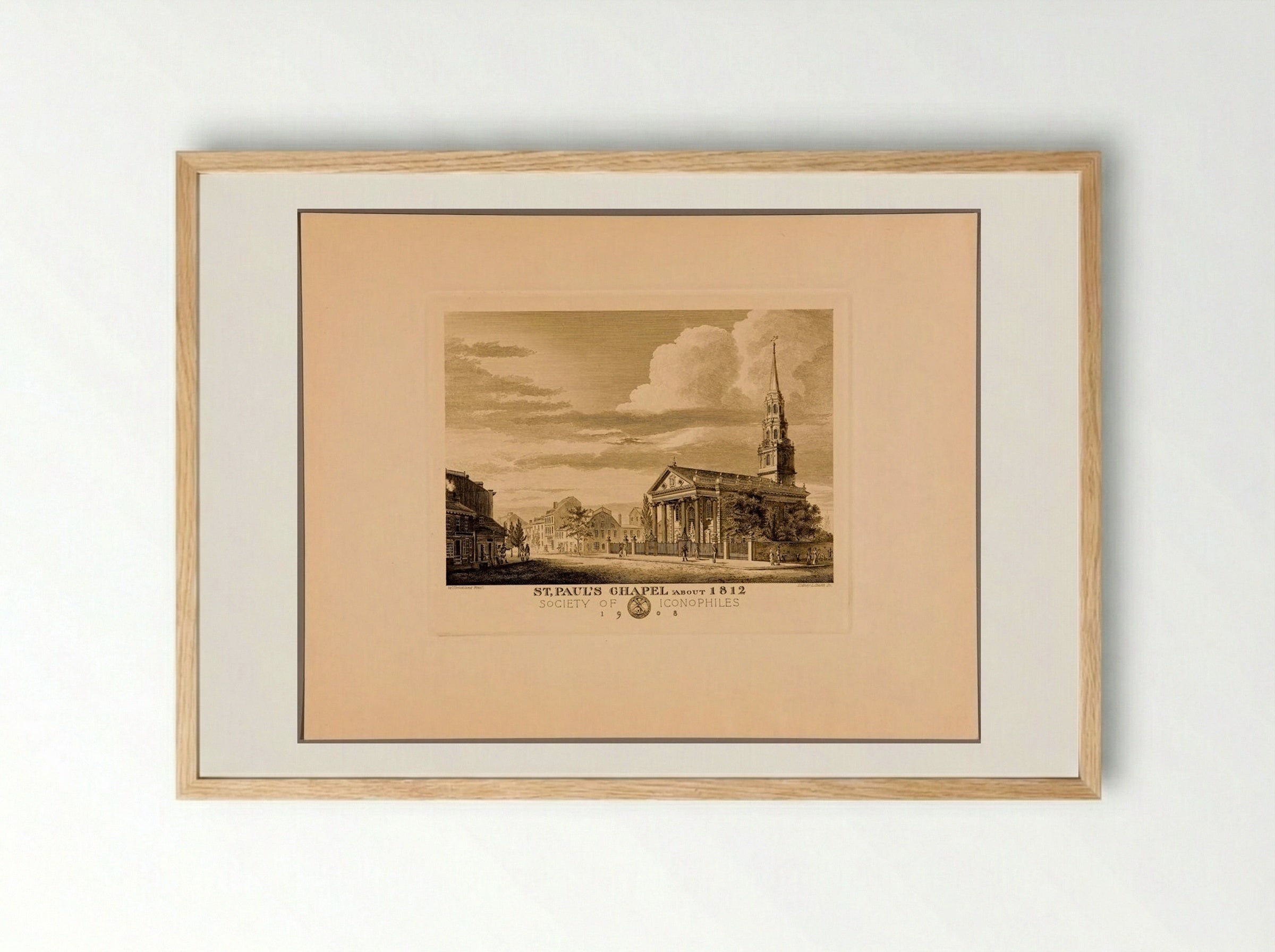 Saint Paul's Chapel, about 1812 - Sidney L. Smith - Framed Print Wood