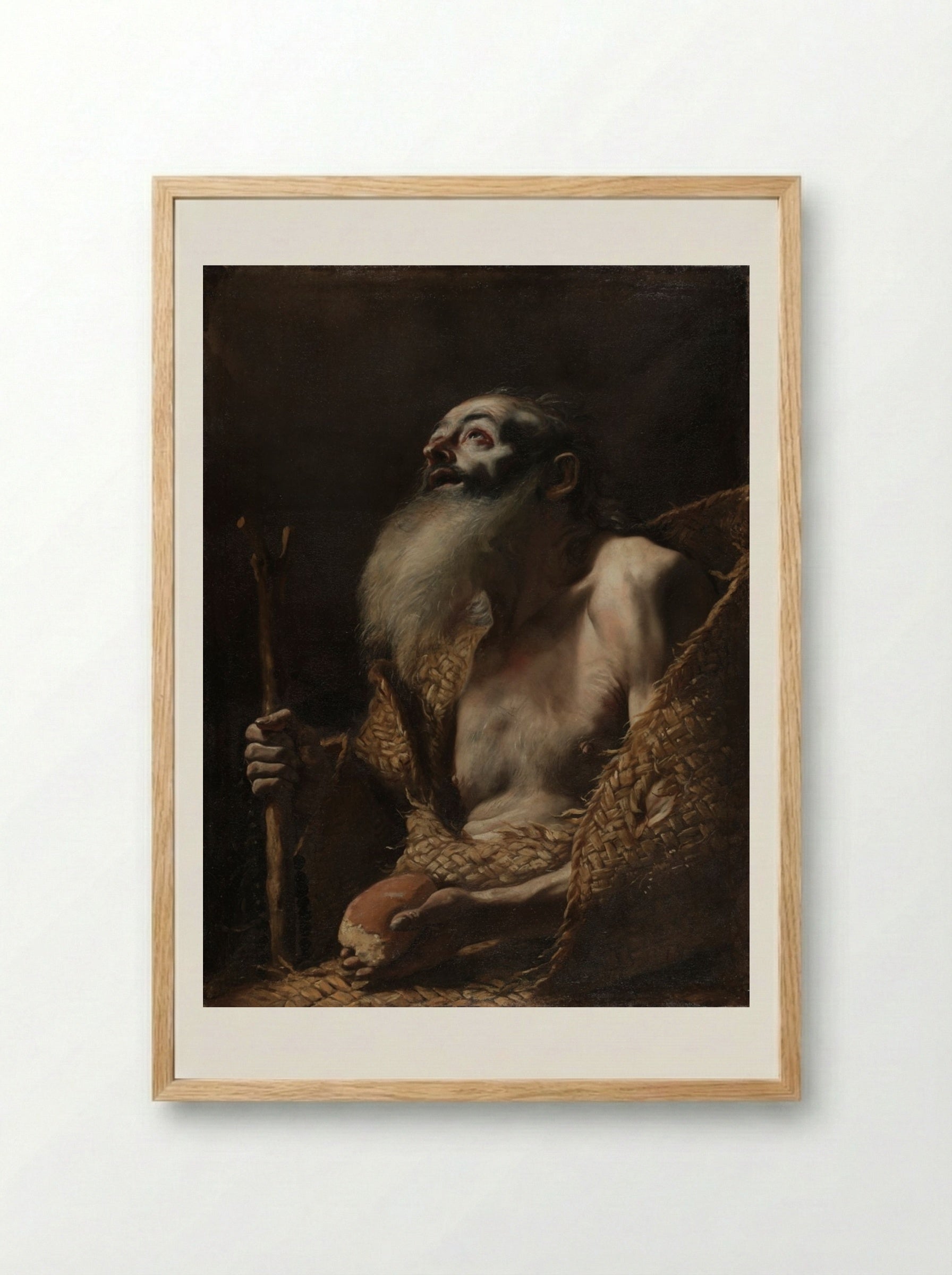 Saint Paul the Hermit - Mattia Preti - Framed Print Wood